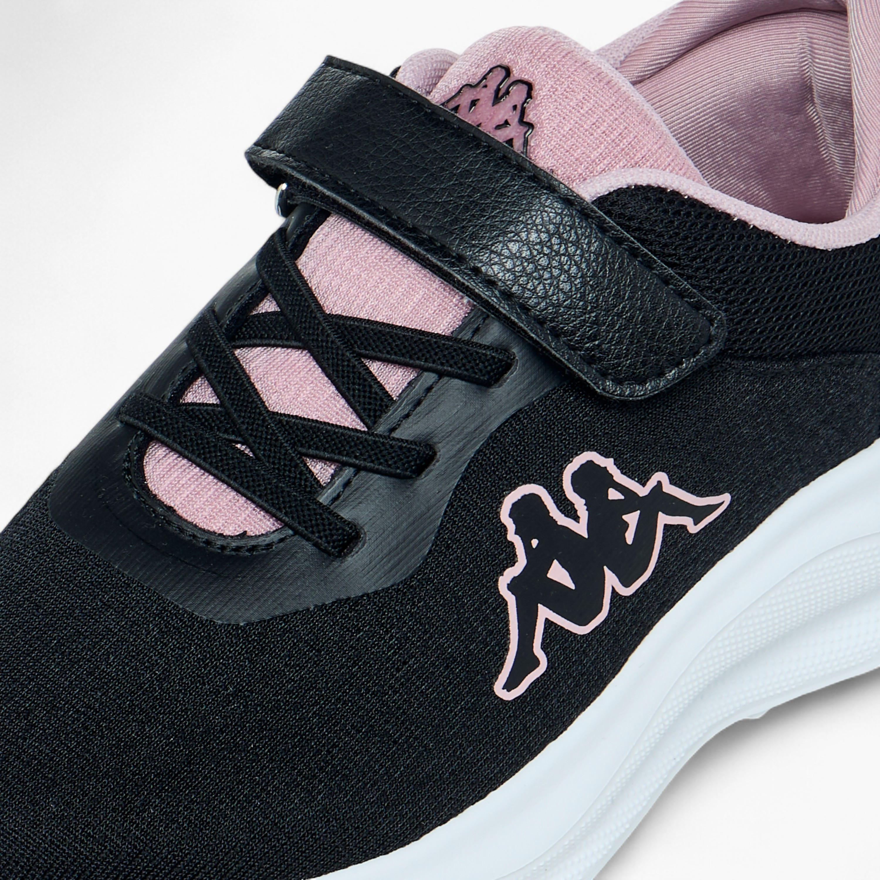 Kappa Girls Logo Print Hook & Loop Walking Shoes-girls-shoes-sports-image-4