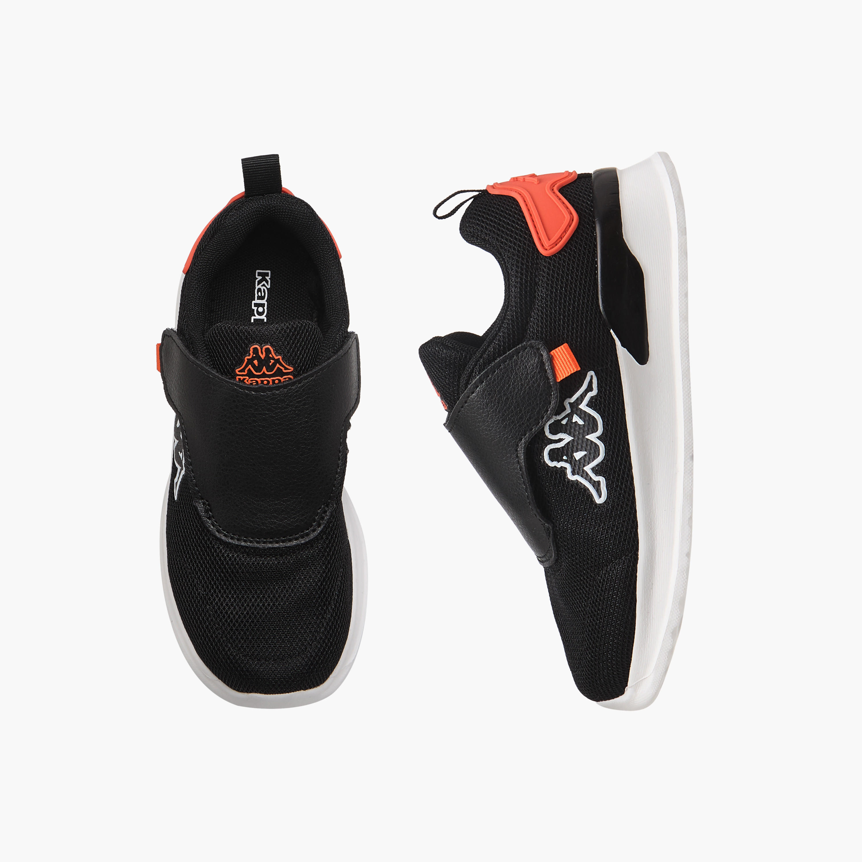 Kappa Kids' Logo Detail Sports Shoes with Hook and Loop Closure-boys-shoes-sneakers-image-1