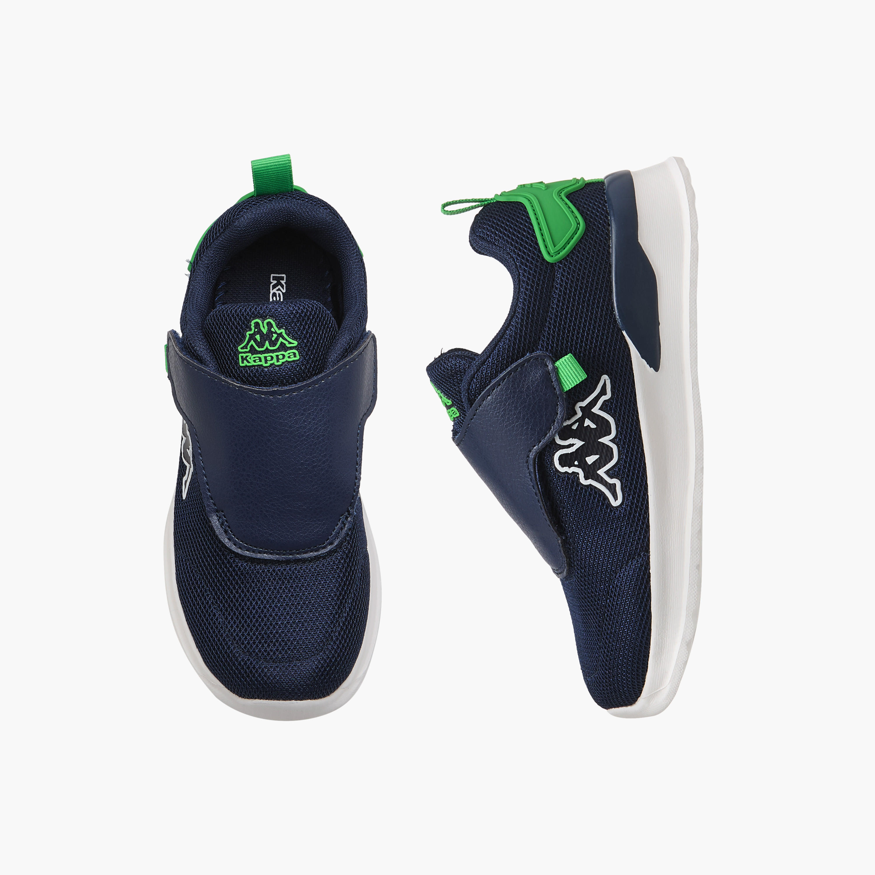 Kappa Kids' Logo Detail Sports Shoes with Hook and Loop Closure-boys-shoes-sneakers-image-1