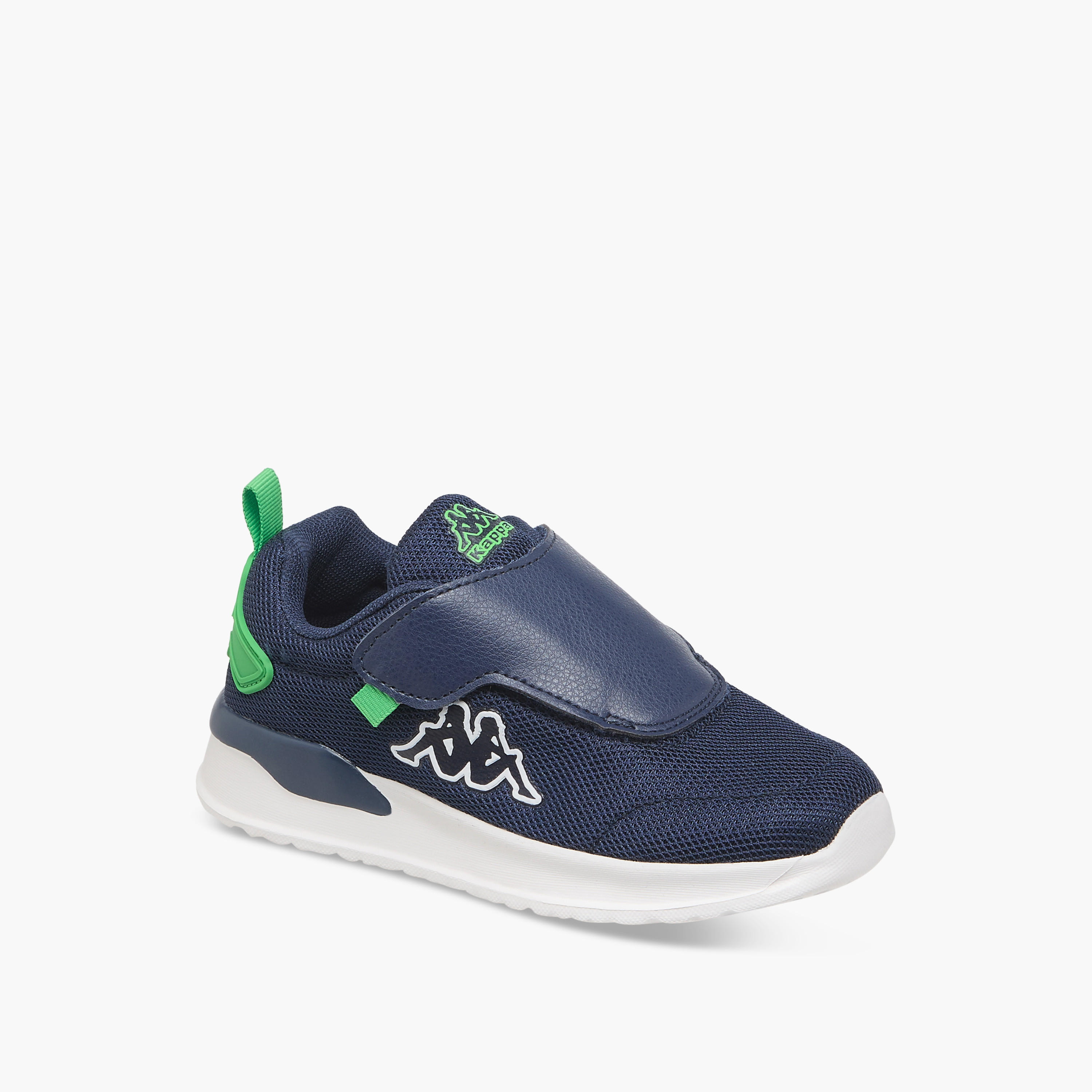 Kappa Kids' Logo Detail Sports Shoes with Hook and Loop Closure-boys-shoes-sneakers-image-2