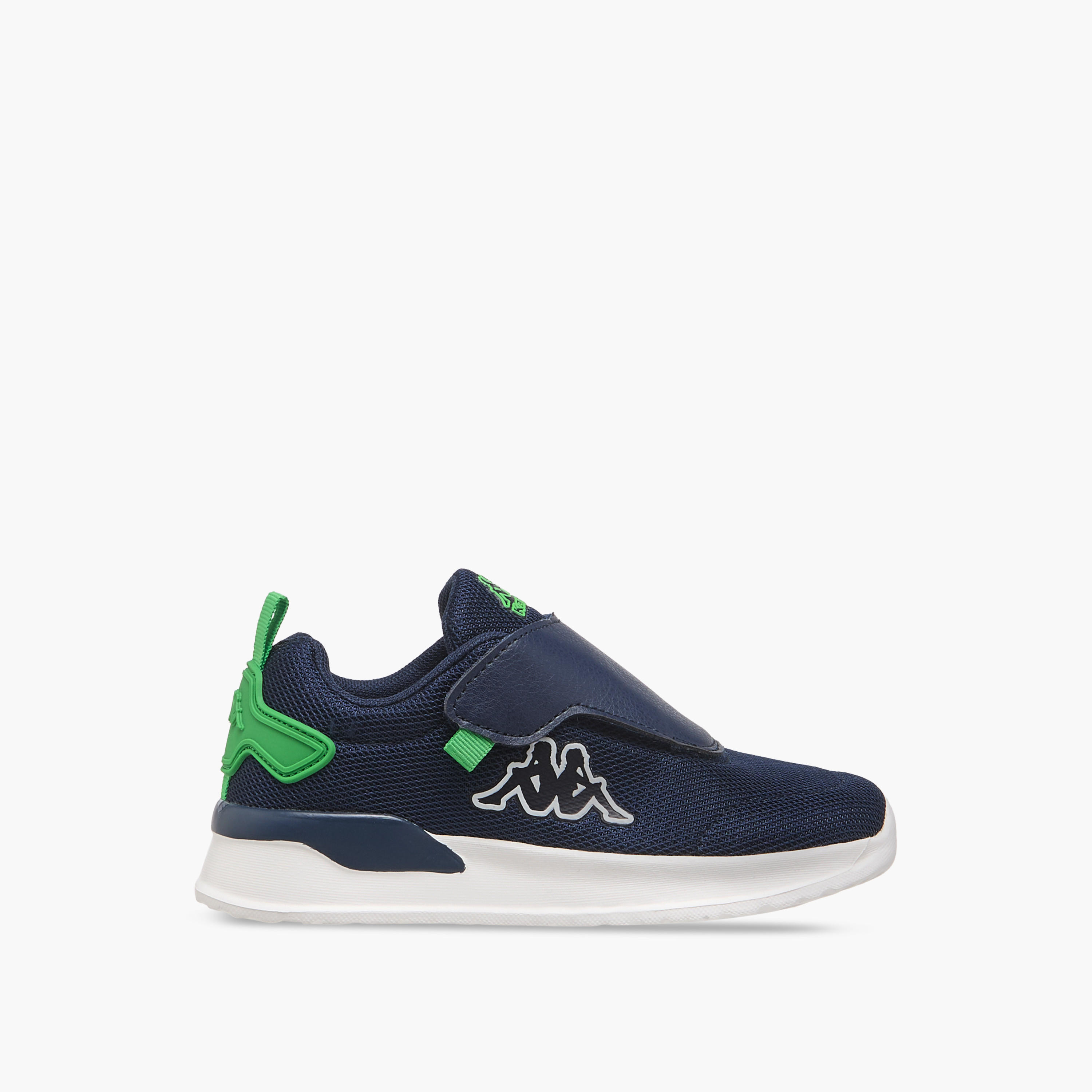 Kappa Kids' Logo Detail Sports Shoes with Hook and Loop Closure-boys-shoes-sneakers-image-3