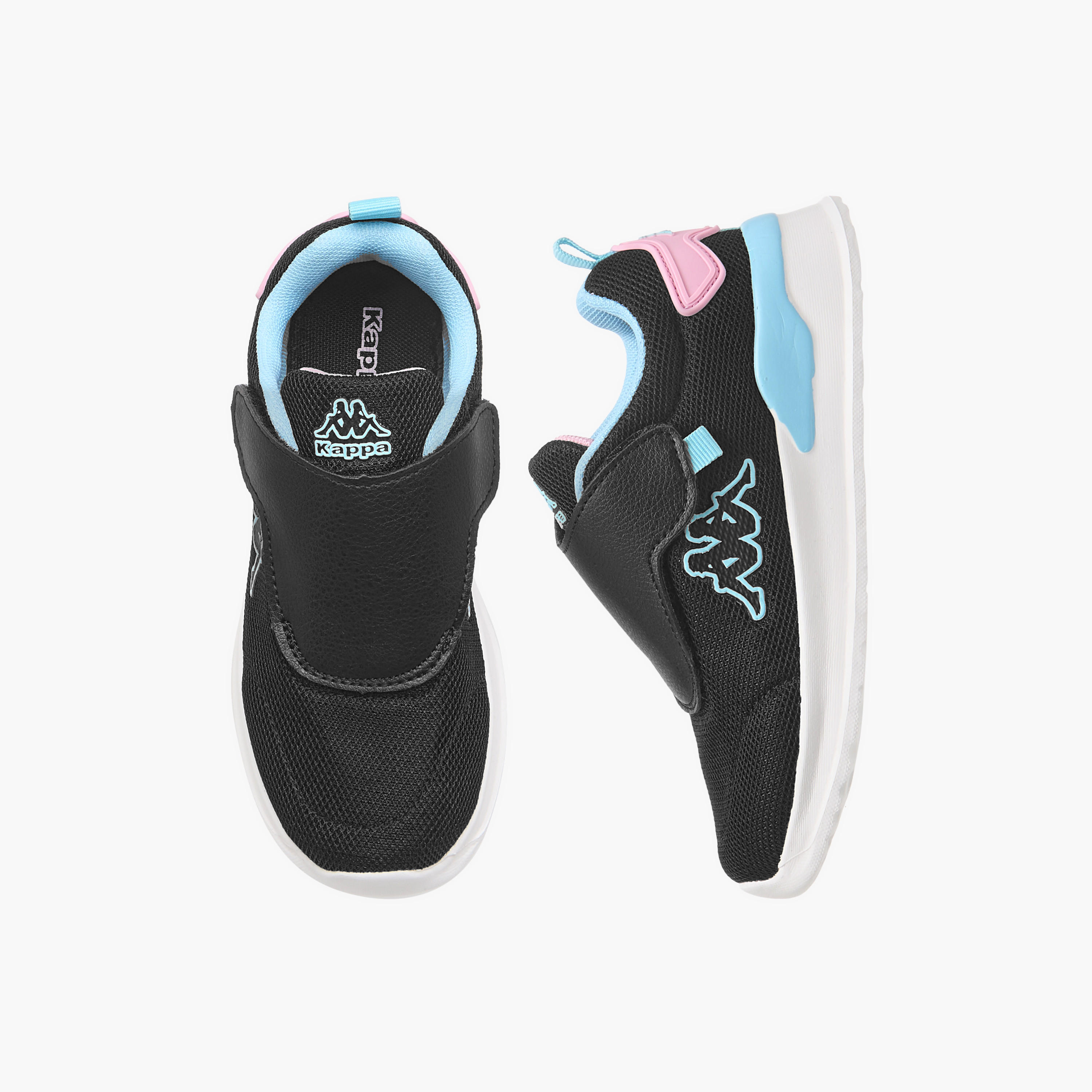 Kappa Girls' Pull Tab Detail Sports Shoes with Hook and Loop Closure-girls-shoes-sports-image-1