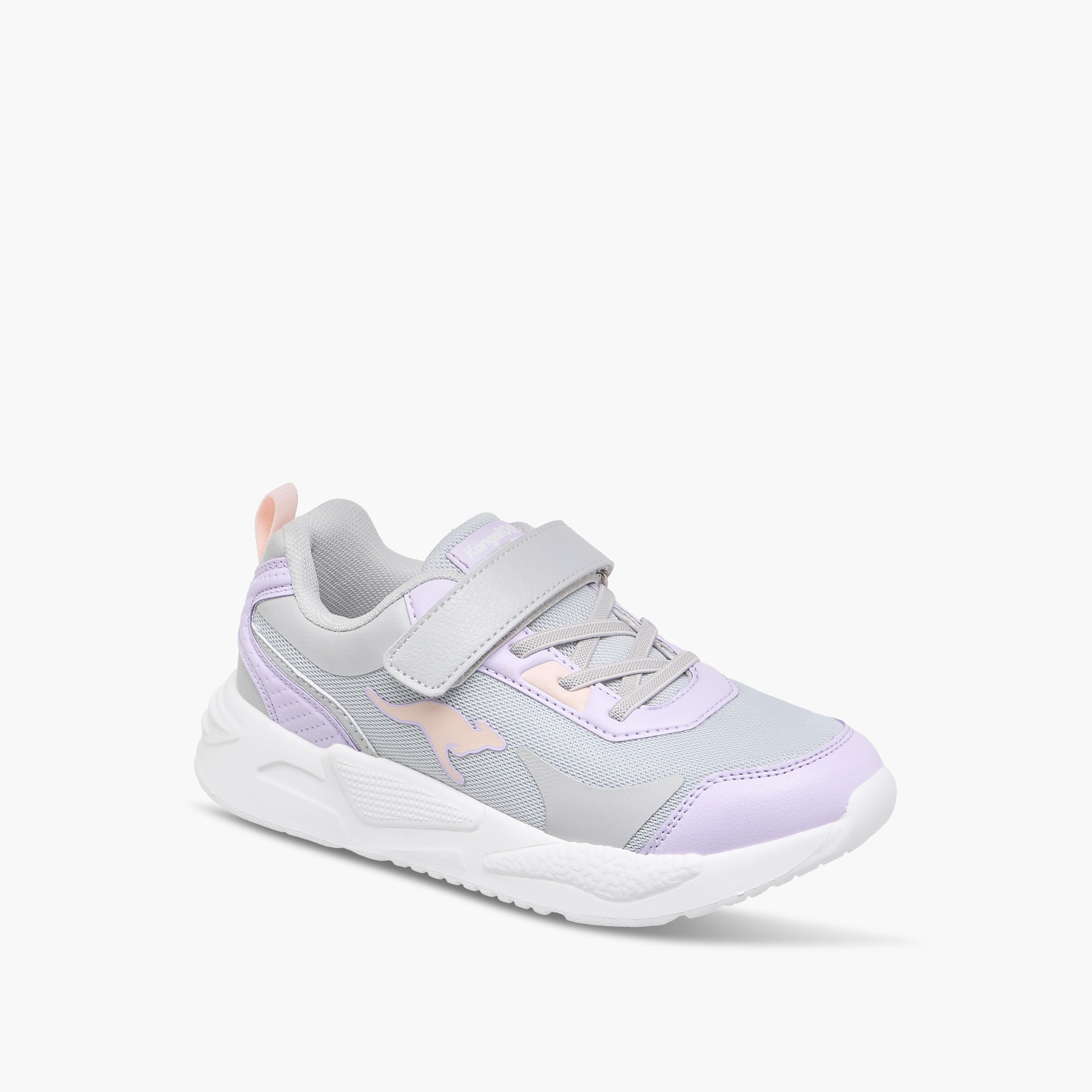 Kangaroos Girls Logo Detail Hook & Loop Walking Shoes-girls-shoes-sports-image-2