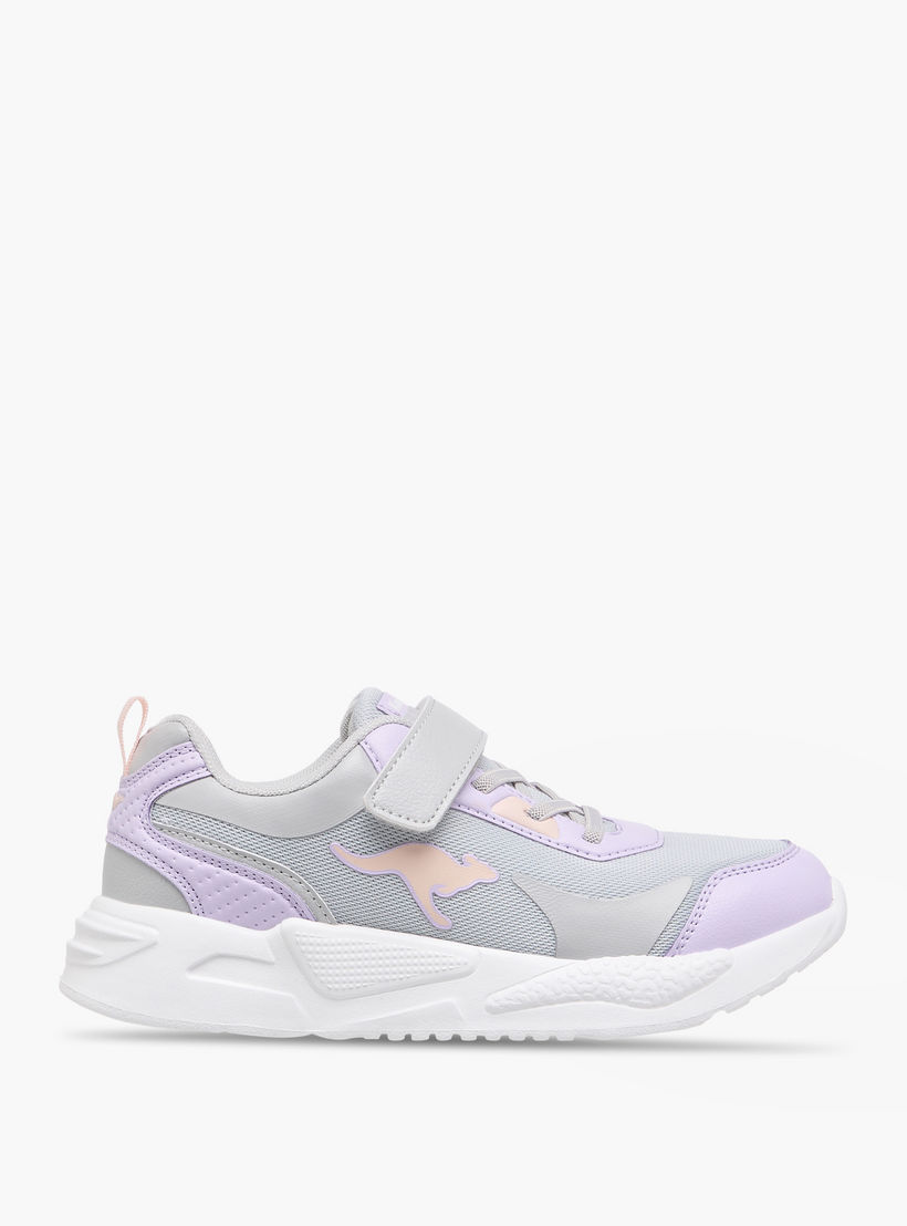 Kangaroos Girls Logo Detail Hook & Loop Walking Shoes-girls-shoes-sports-image-3