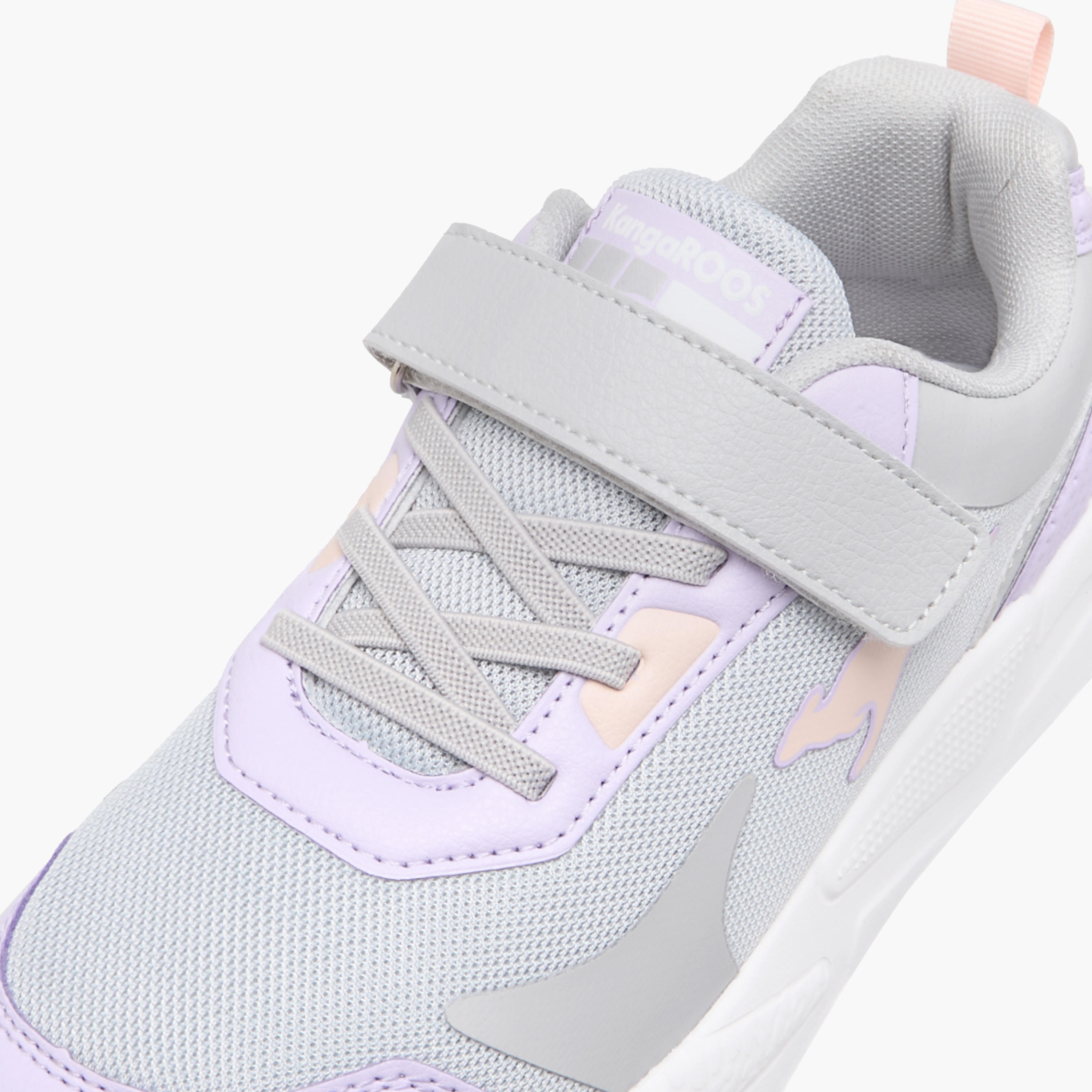 Kangaroos Girls Logo Detail Hook & Loop Walking Shoes-girls-shoes-sports-image-4