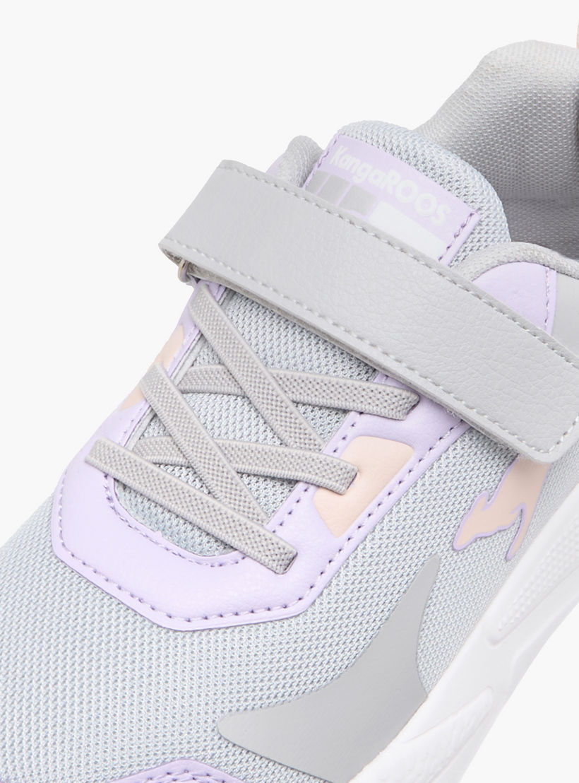 Kangaroos Girls Logo Detail Hook & Loop Walking Shoes-girls-shoes-sports-image-4