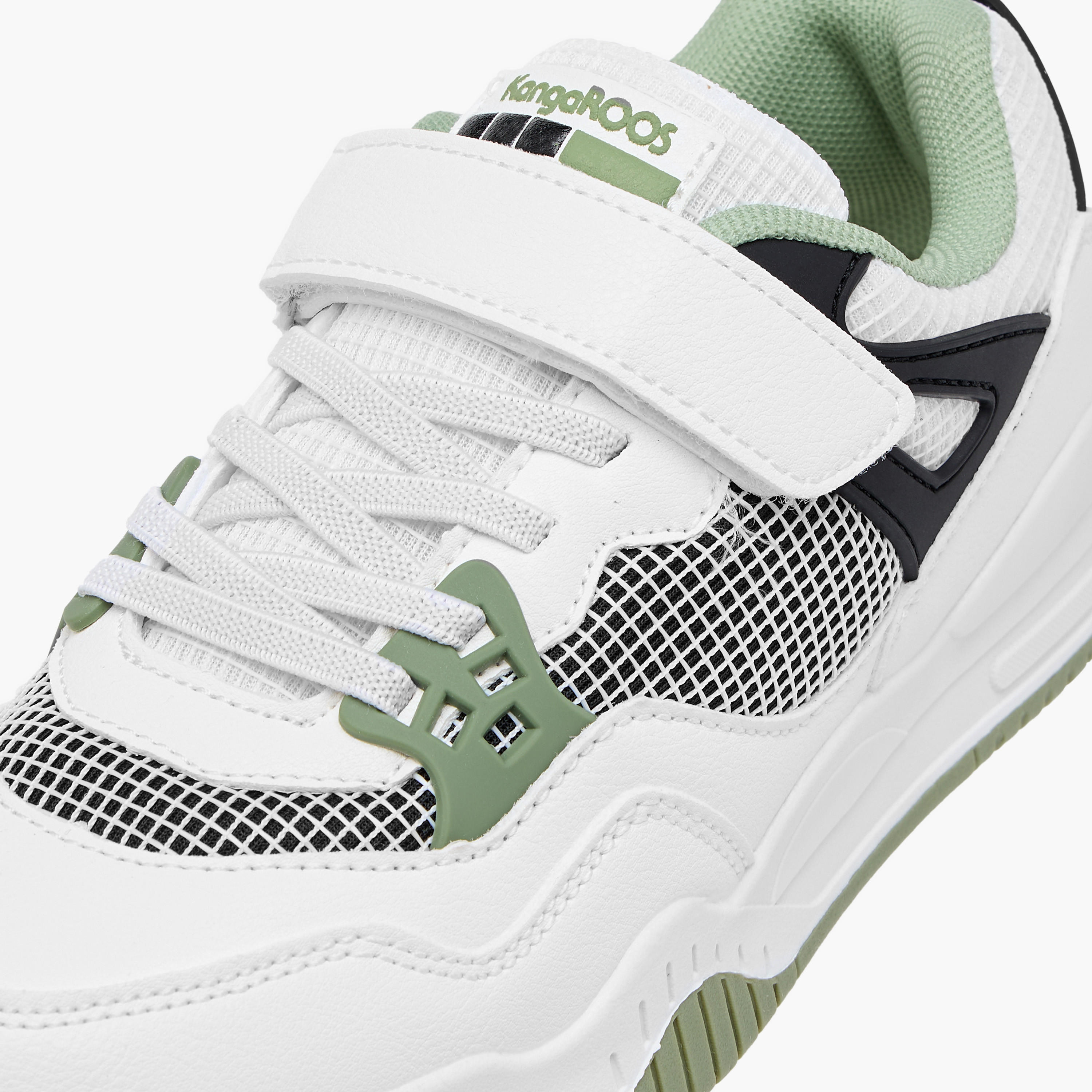 KangaROOS Kids' Panelled Sneakers with Hook and Loop Closure-girls-shoes-sneakers-image-4