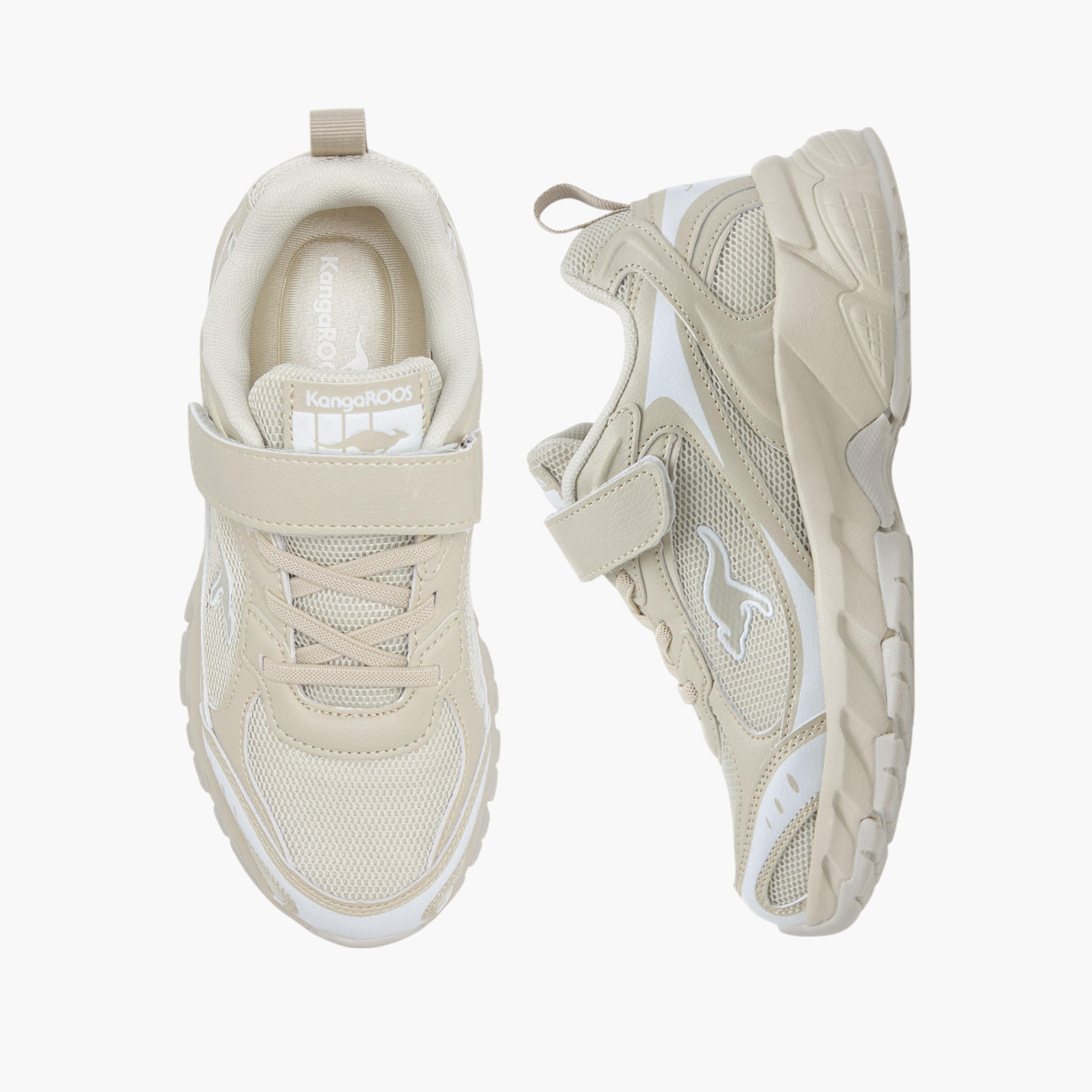 Kangaroos Girls Logo Detail Hook & Loop Walking Shoes-girls-shoes-sports-image-1