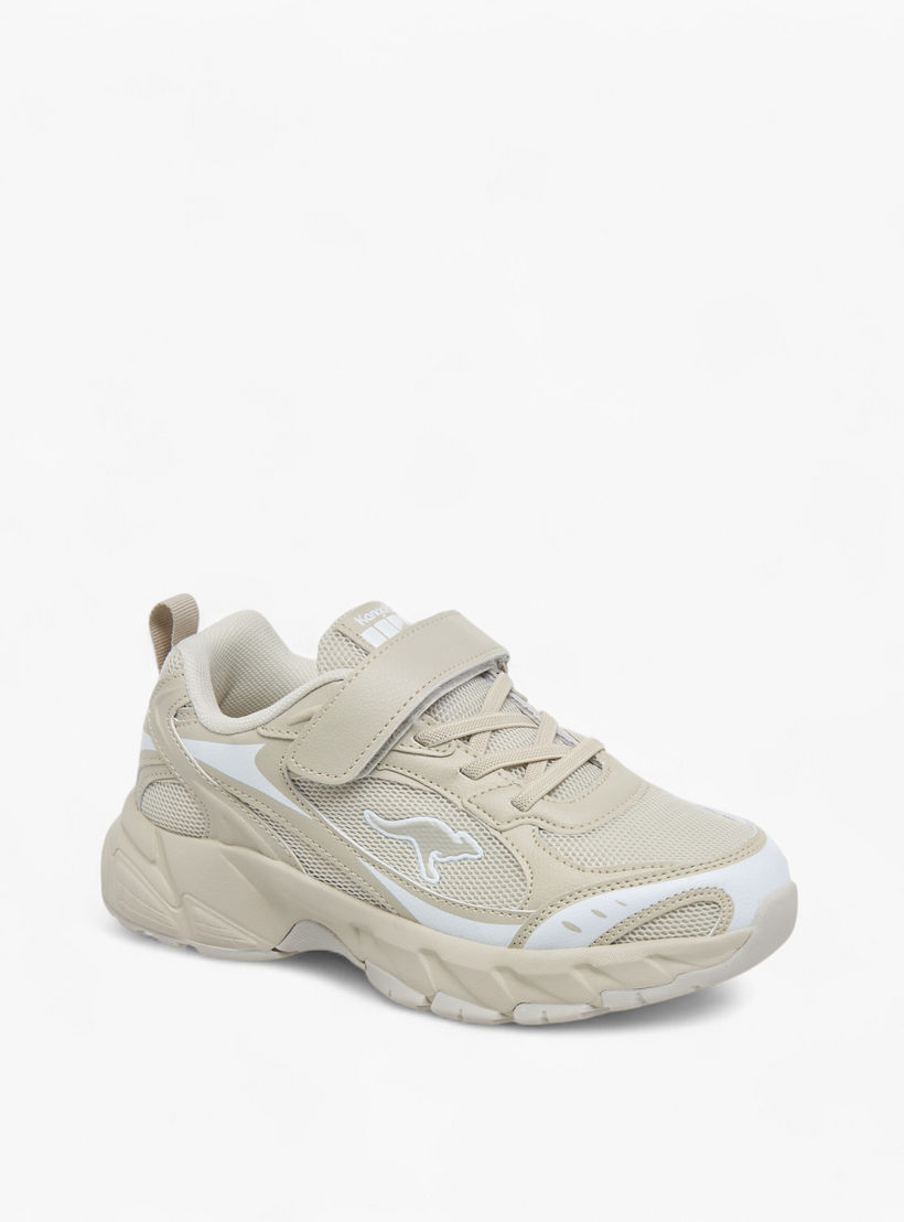 Kangaroos Girls Logo Detail Hook & Loop Walking Shoes-girls-shoes-sports-image-2