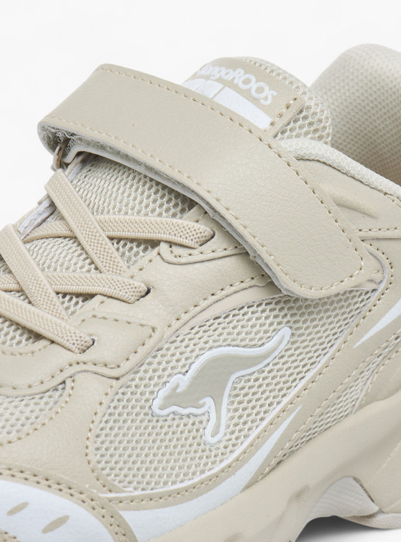 Kangaroos Girls Logo Detail Hook & Loop Walking Shoes-girls-shoes-sports-image-4