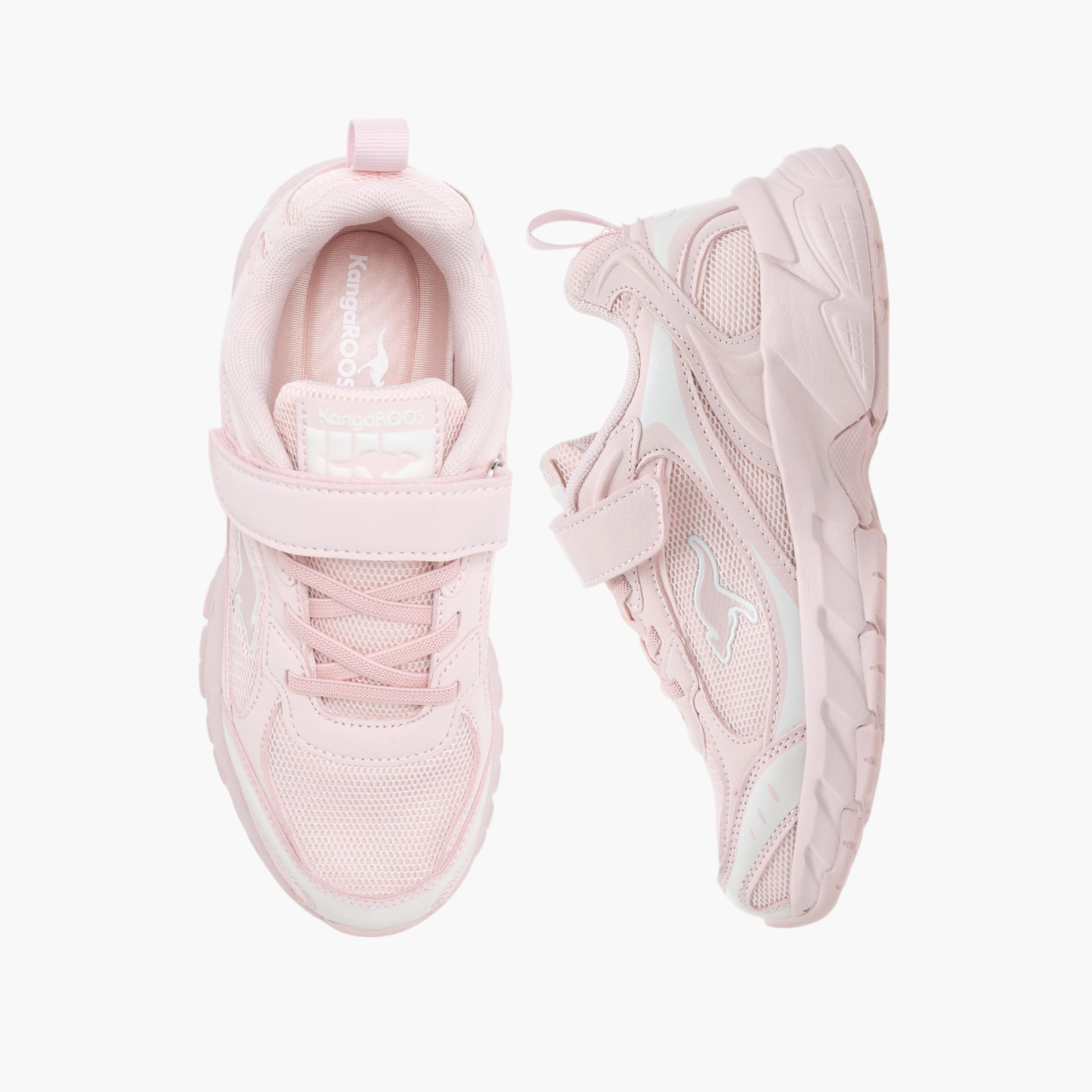 Kangaroos Girls Logo Detail Hook & Loop Walking Shoes-girls-shoes-sports-image-1
