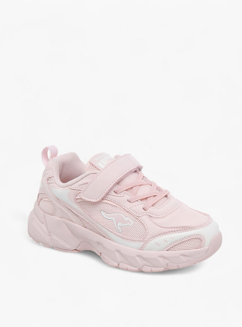 Kangaroos Girls Logo Detail Hook & Loop Walking Shoes-girls-shoes-sports-image-2