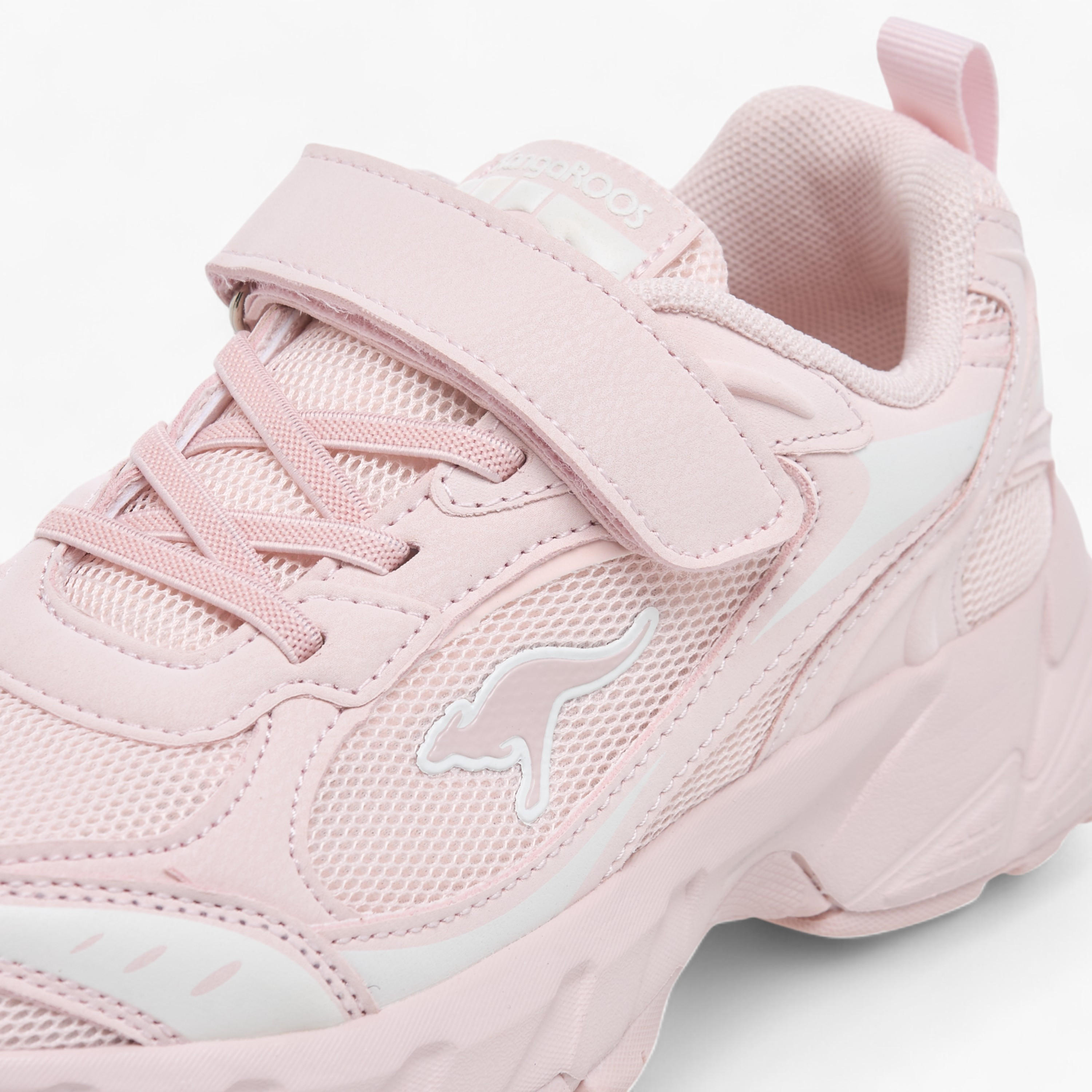 Kangaroos Girls Logo Detail Hook & Loop Walking Shoes-girls-shoes-sports-image-4