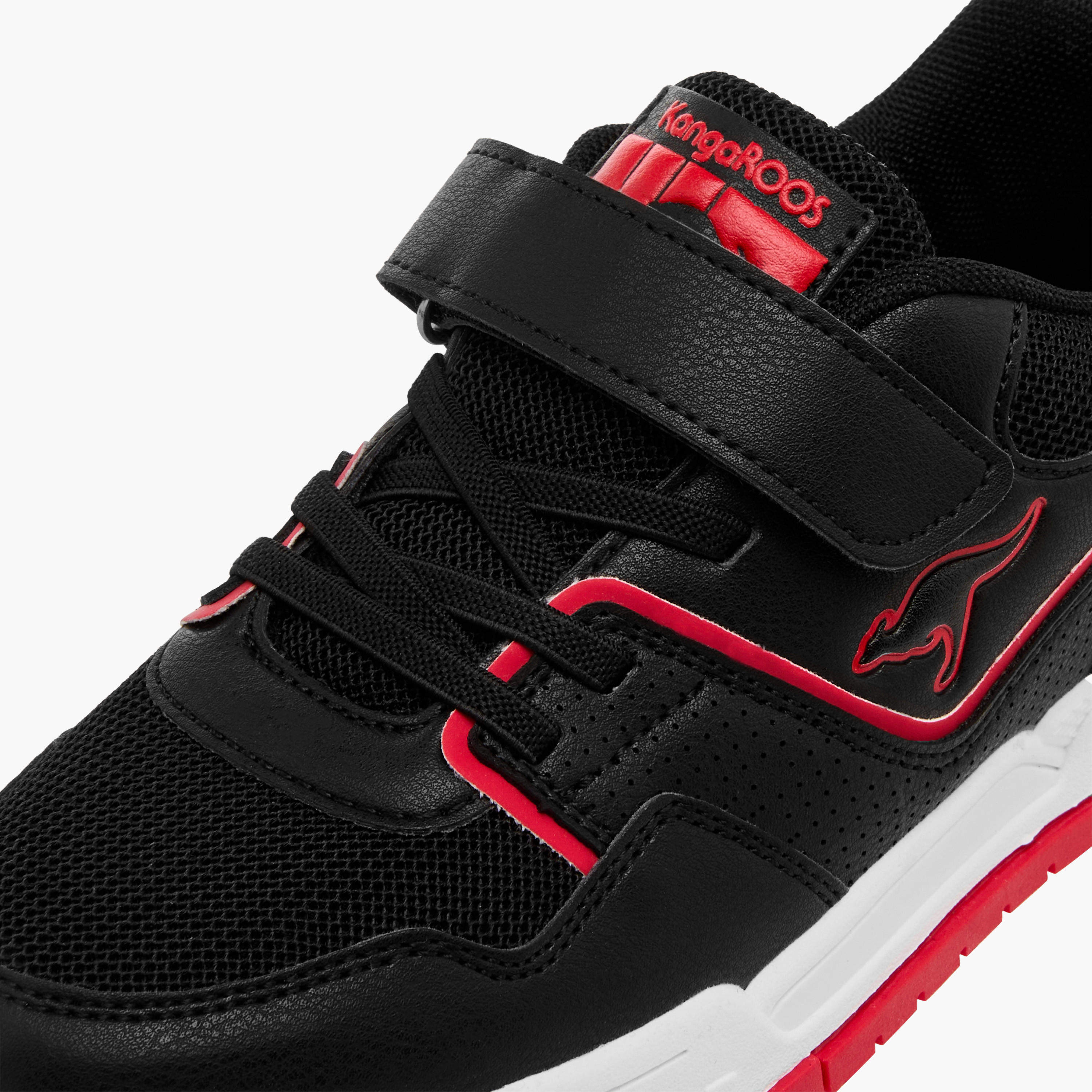 KangaROOS Kids' Panelled Sneakers with Hook and Loop Closure-boys-shoes-sneakers-image-4