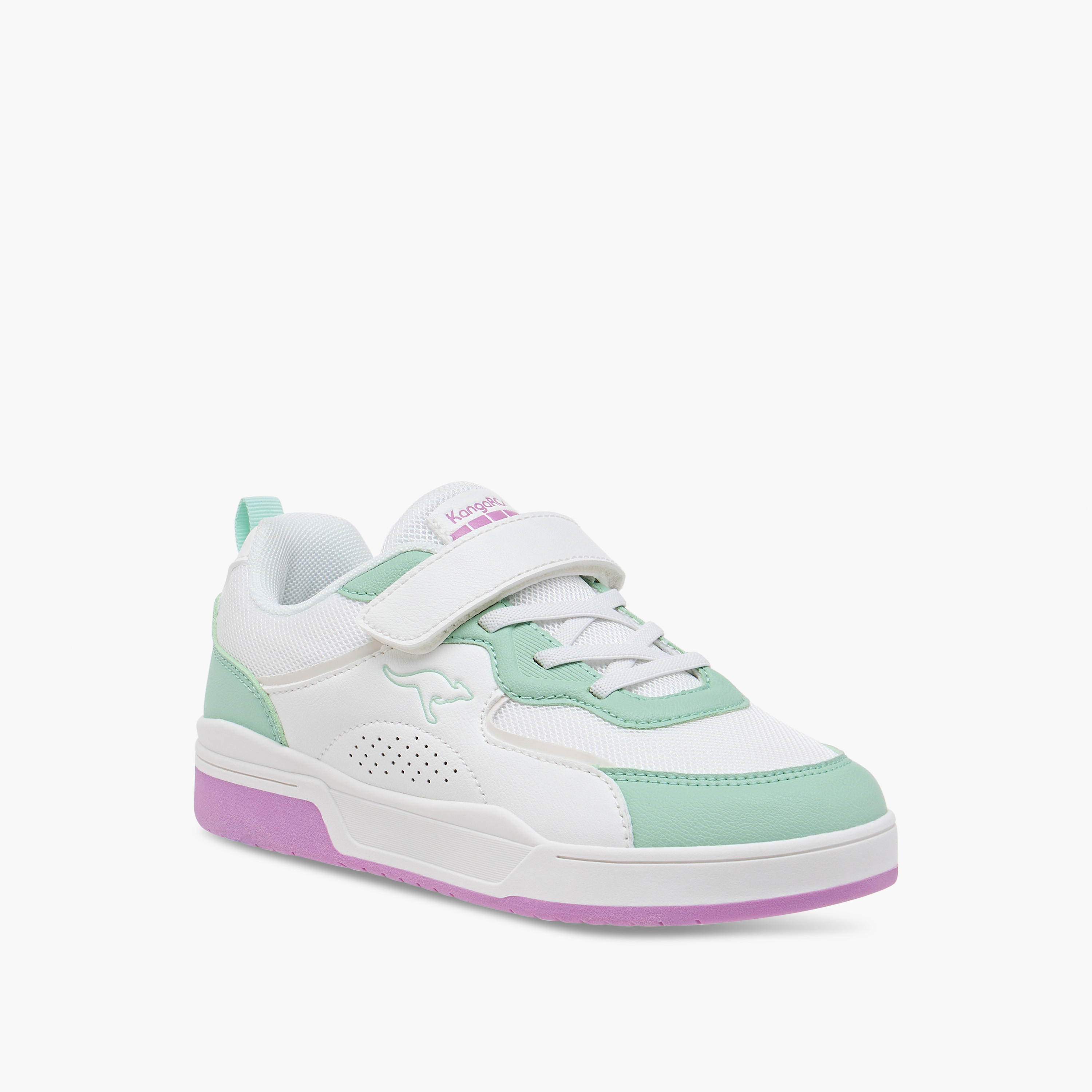 KangaROOS Boys' Colourblock Sneakers with Hook and Loop Closure-girls-shoes-sneakers-image-2
