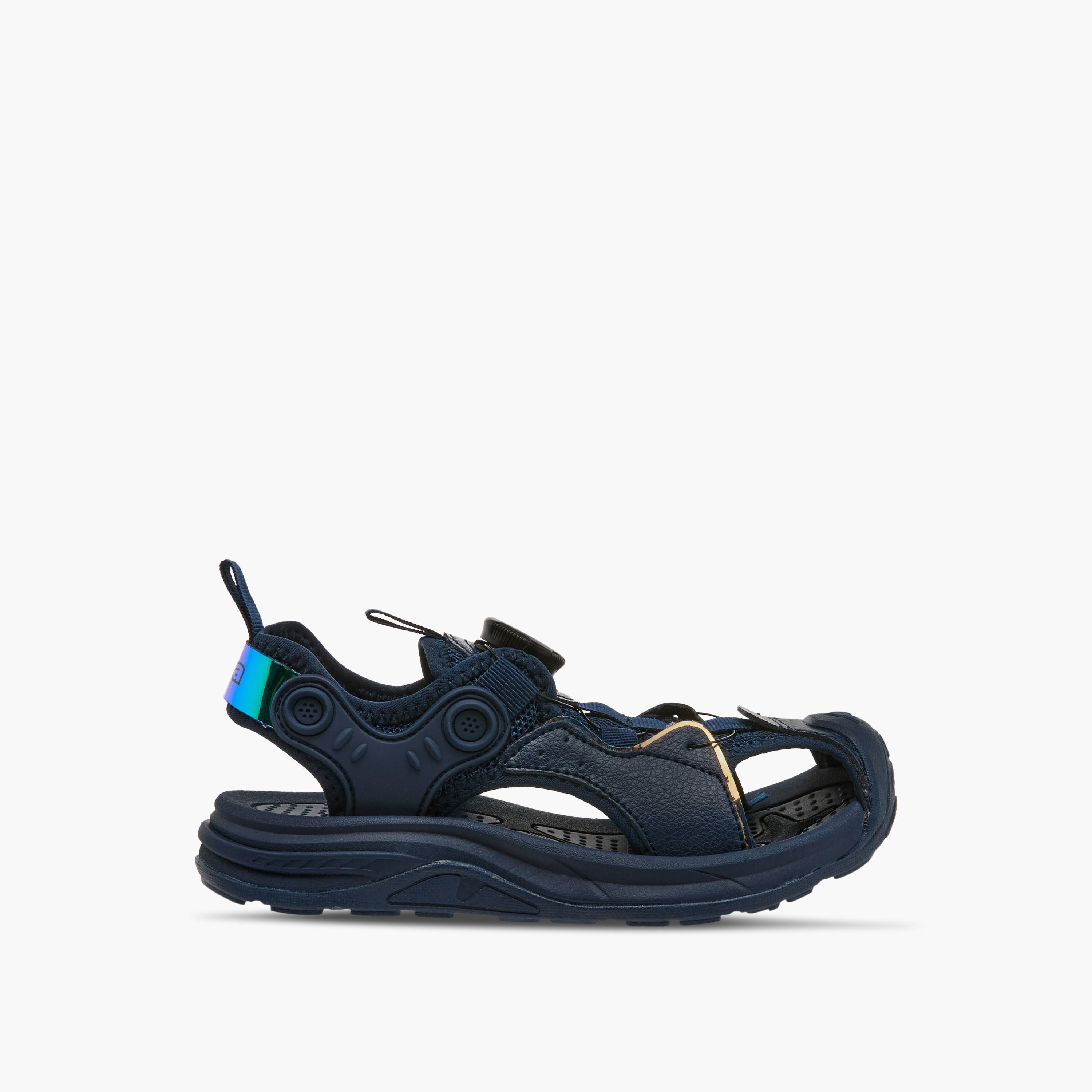 صندل بارز الملمس بإبزيم إغلاق دوّار للأولاد من كابا-boys-shoes-sandals-image-2