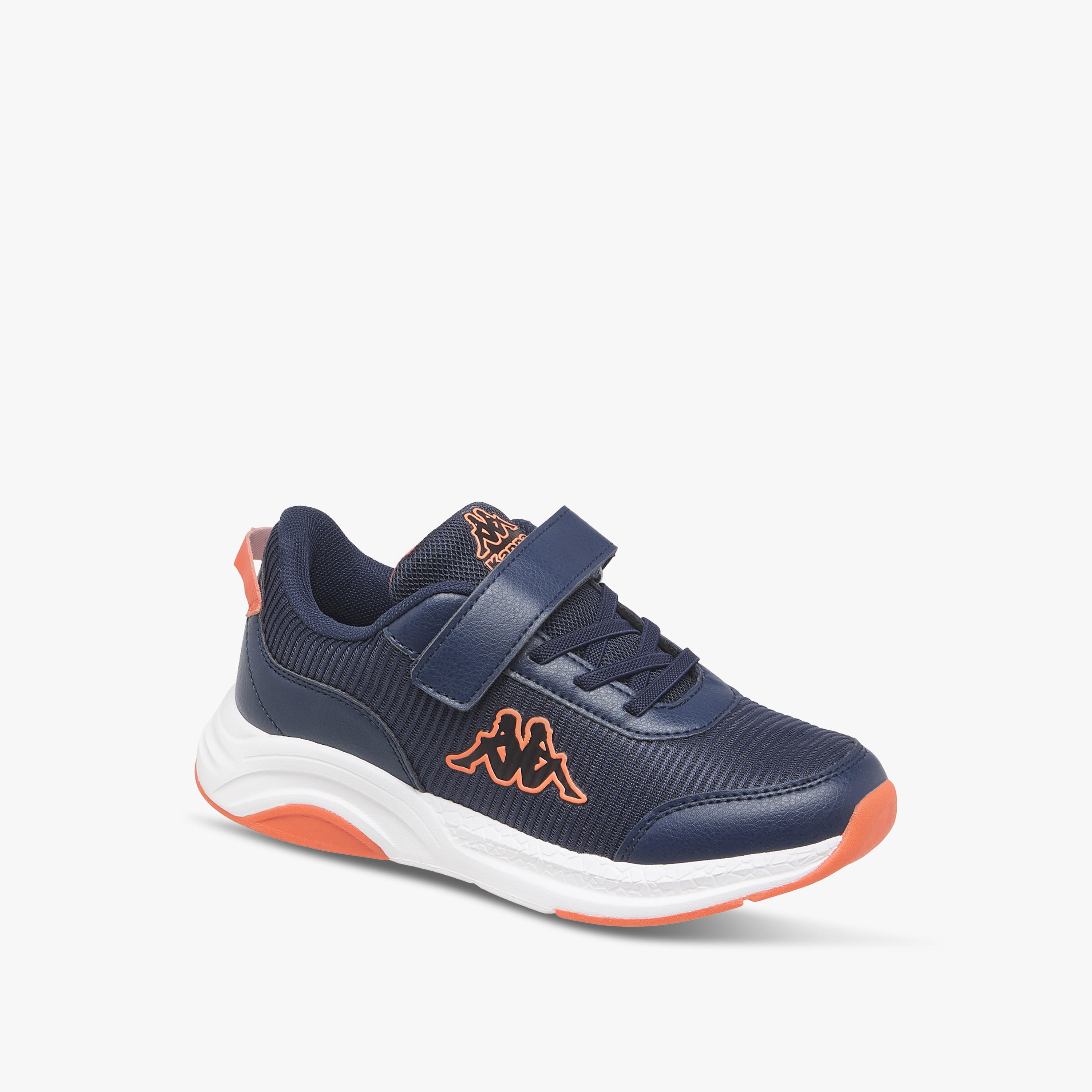 Kappa Kids' Logo Print Sports Shoes with Hook and Loop Closure-boys-shoes-sneakers-image-2
