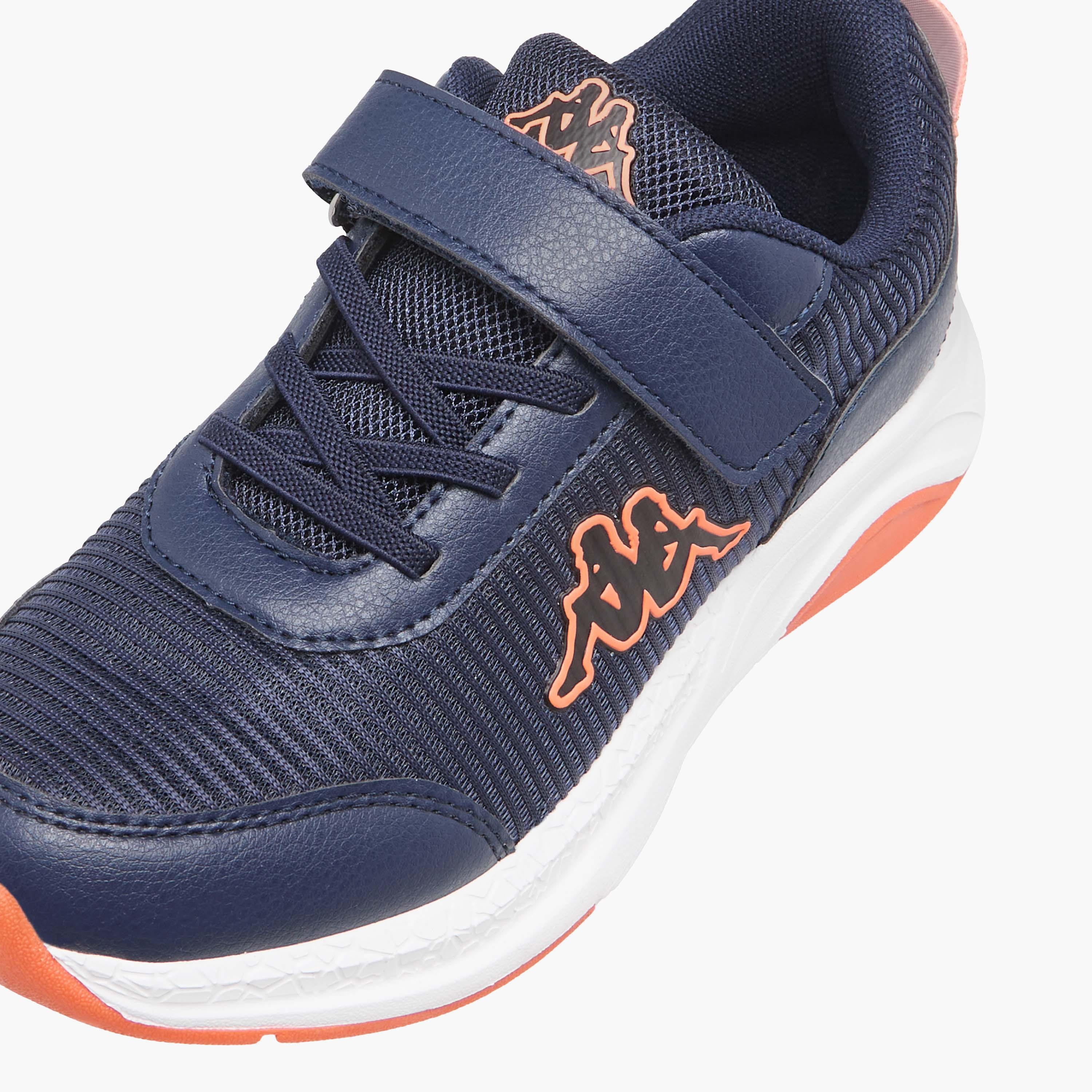 Kappa Kids' Logo Print Sports Shoes with Hook and Loop Closure-boys-shoes-sneakers-image-4