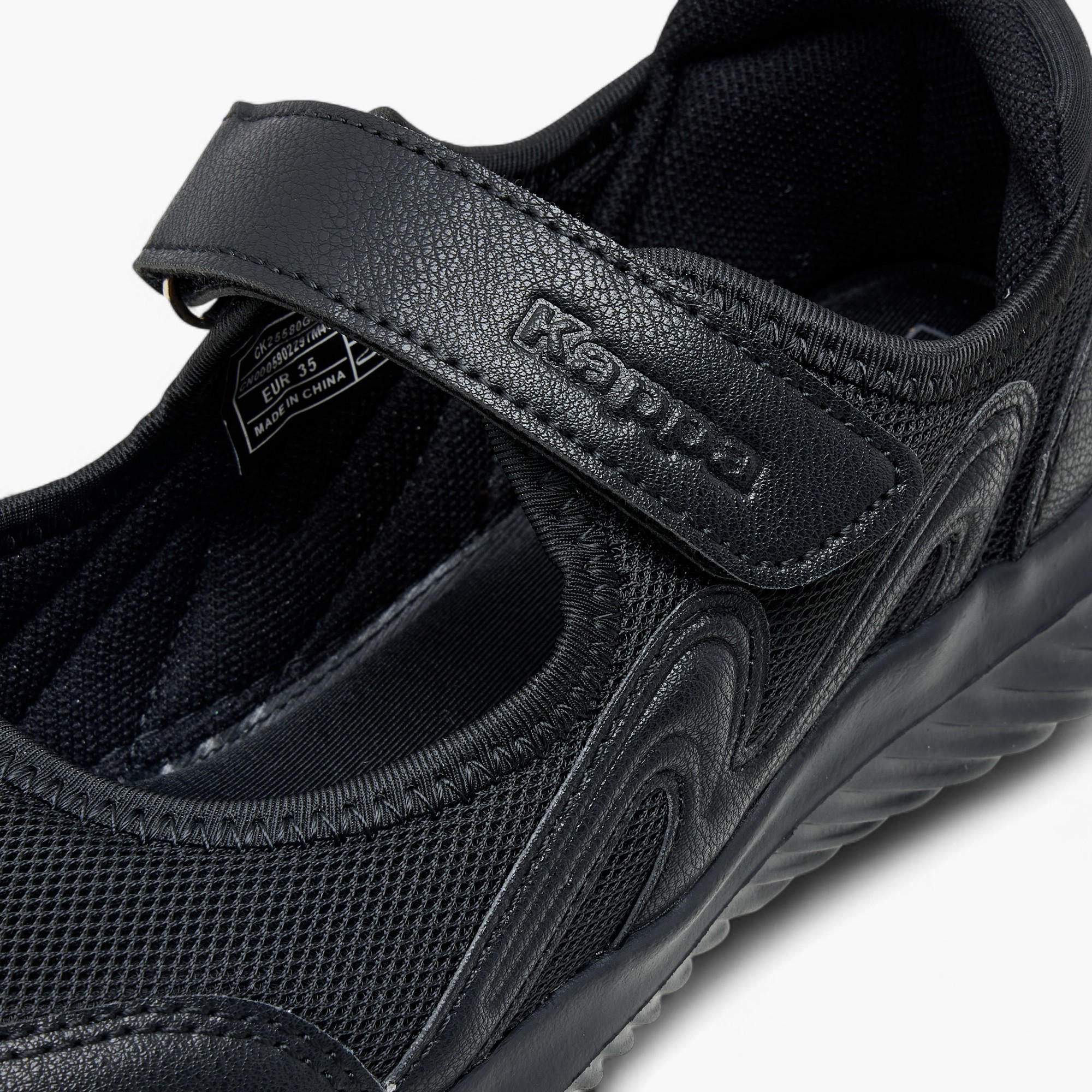 Kappa Girls' Logo Textured Mary Jane School Shoes with Hook and Loop Closure-girls-shoes-schoolshoes-image-5