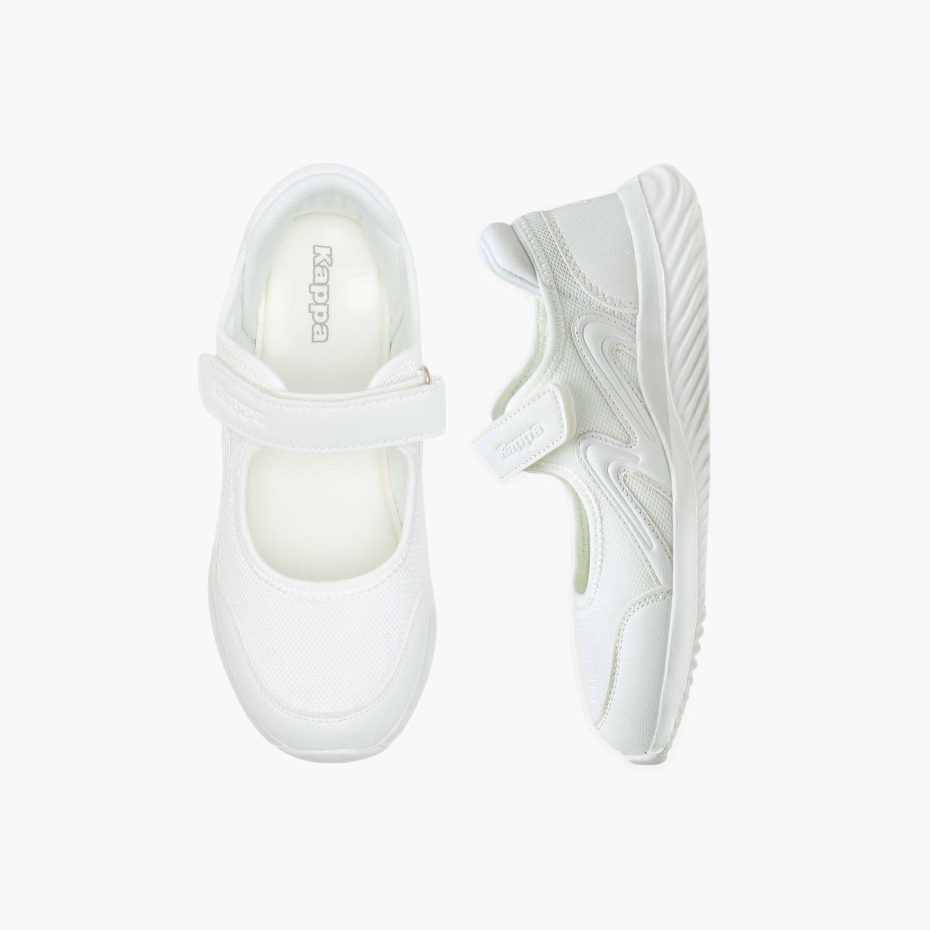 Kappa Girls' Logo Textured Mary Jane School Shoes with Hook and Loop Closure-girls-shoes-schoolshoes-image-1