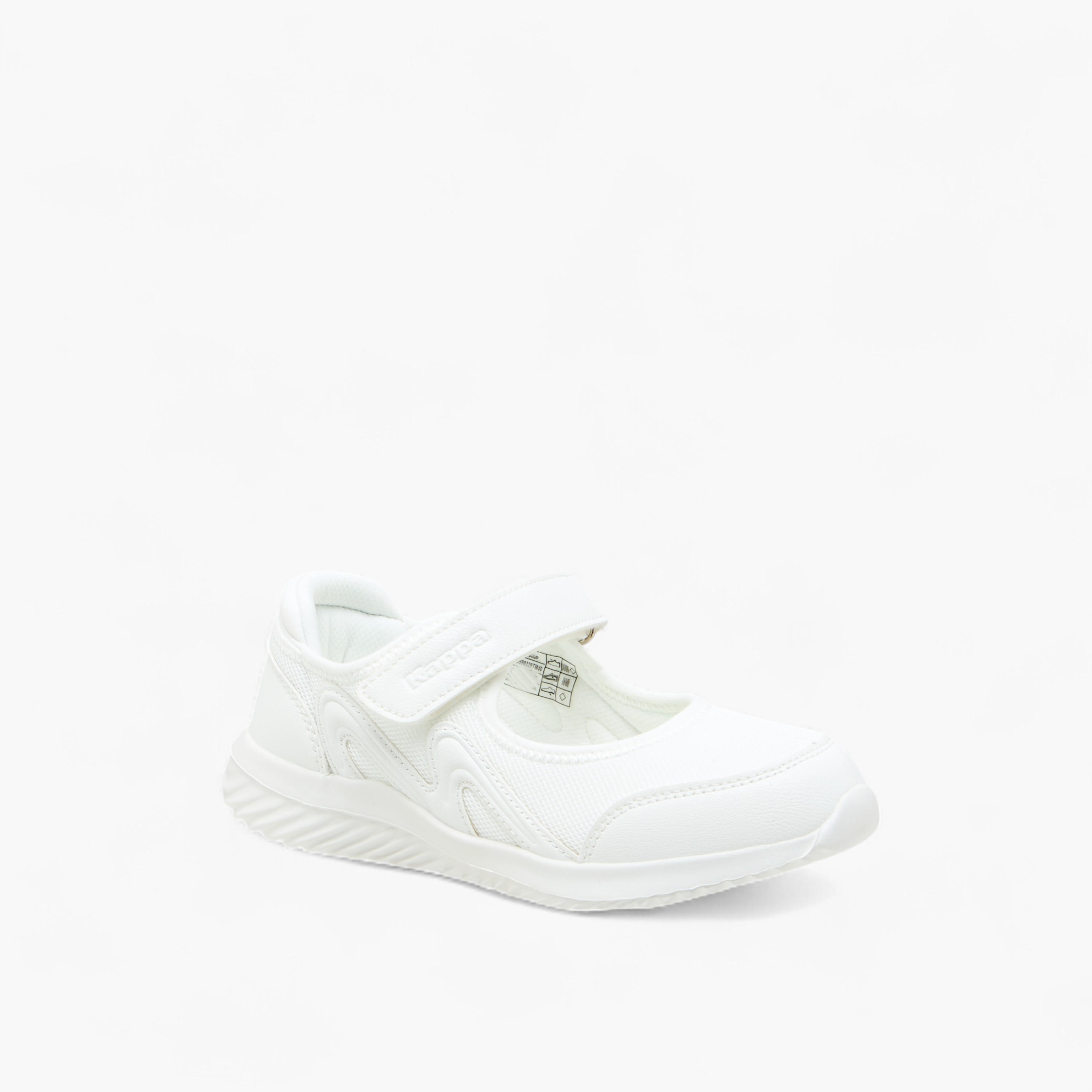 Kappa Girls' Logo Textured Mary Jane School Shoes with Hook and Loop Closure-girls-shoes-schoolshoes-image-2