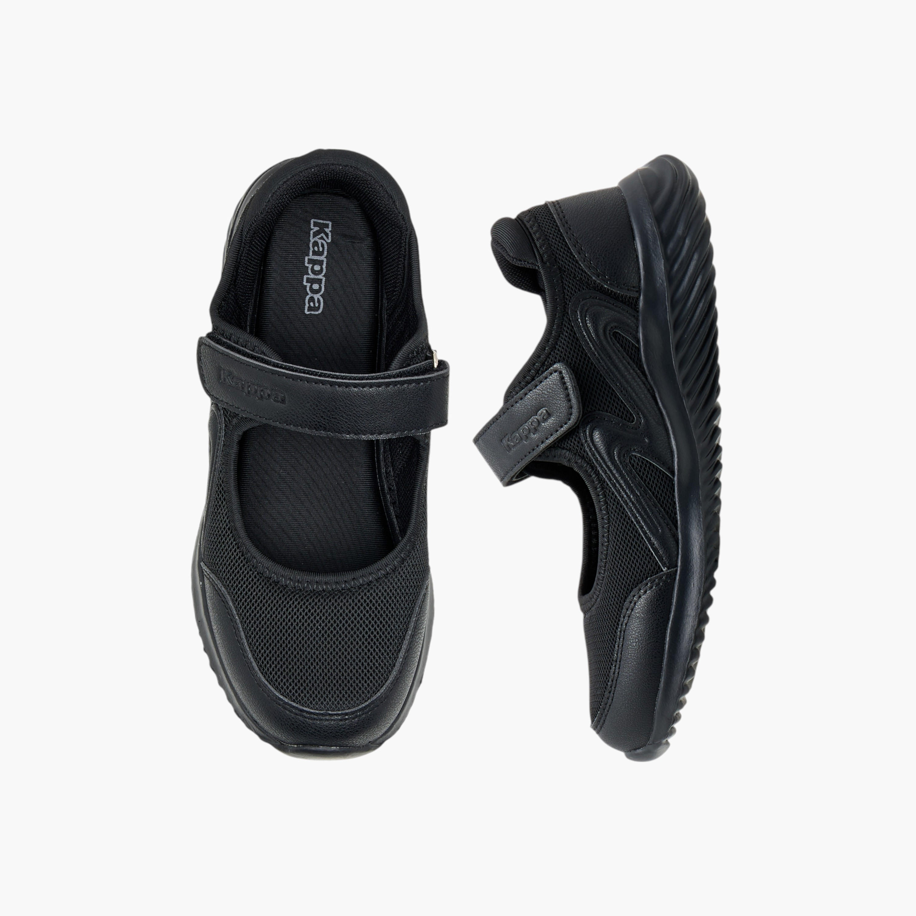 Kappa Girls' Textured School Shoes with Hook and Loop Closure-girls-shoes-schoolshoes-image-1