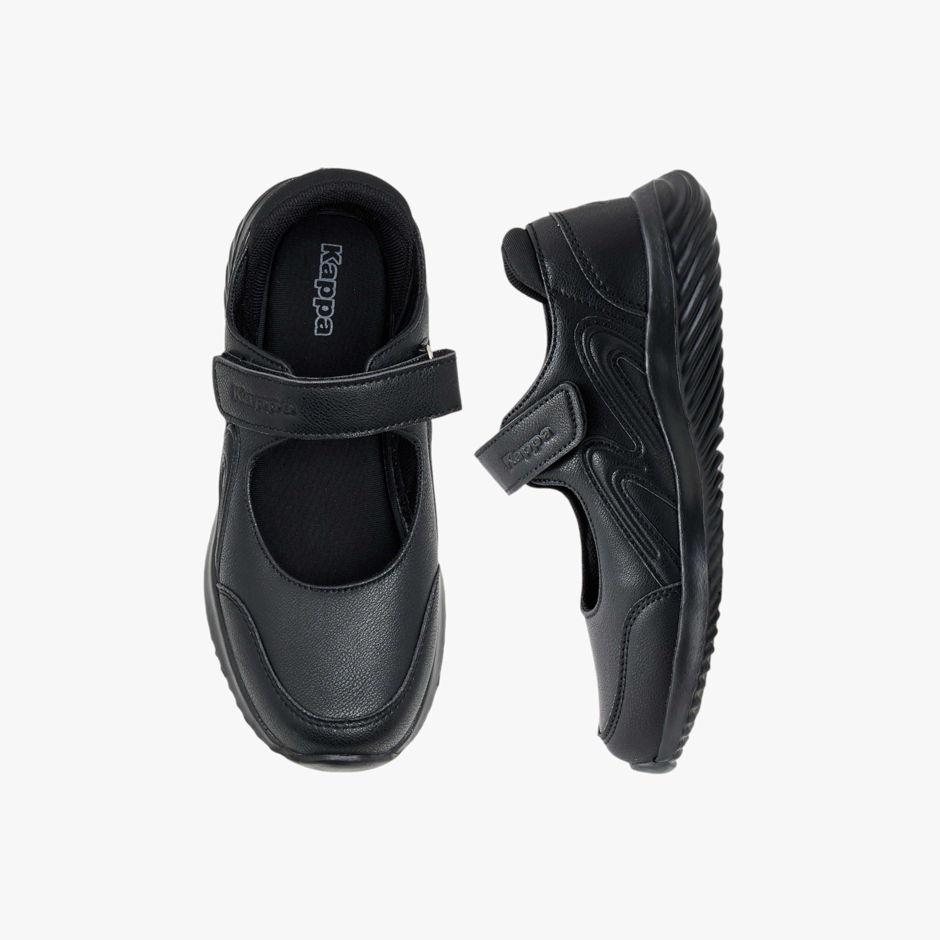 Kappa Girls' Textured School Shoes with Hook and Loop Closure-girls-shoes-schoolshoes-image-1