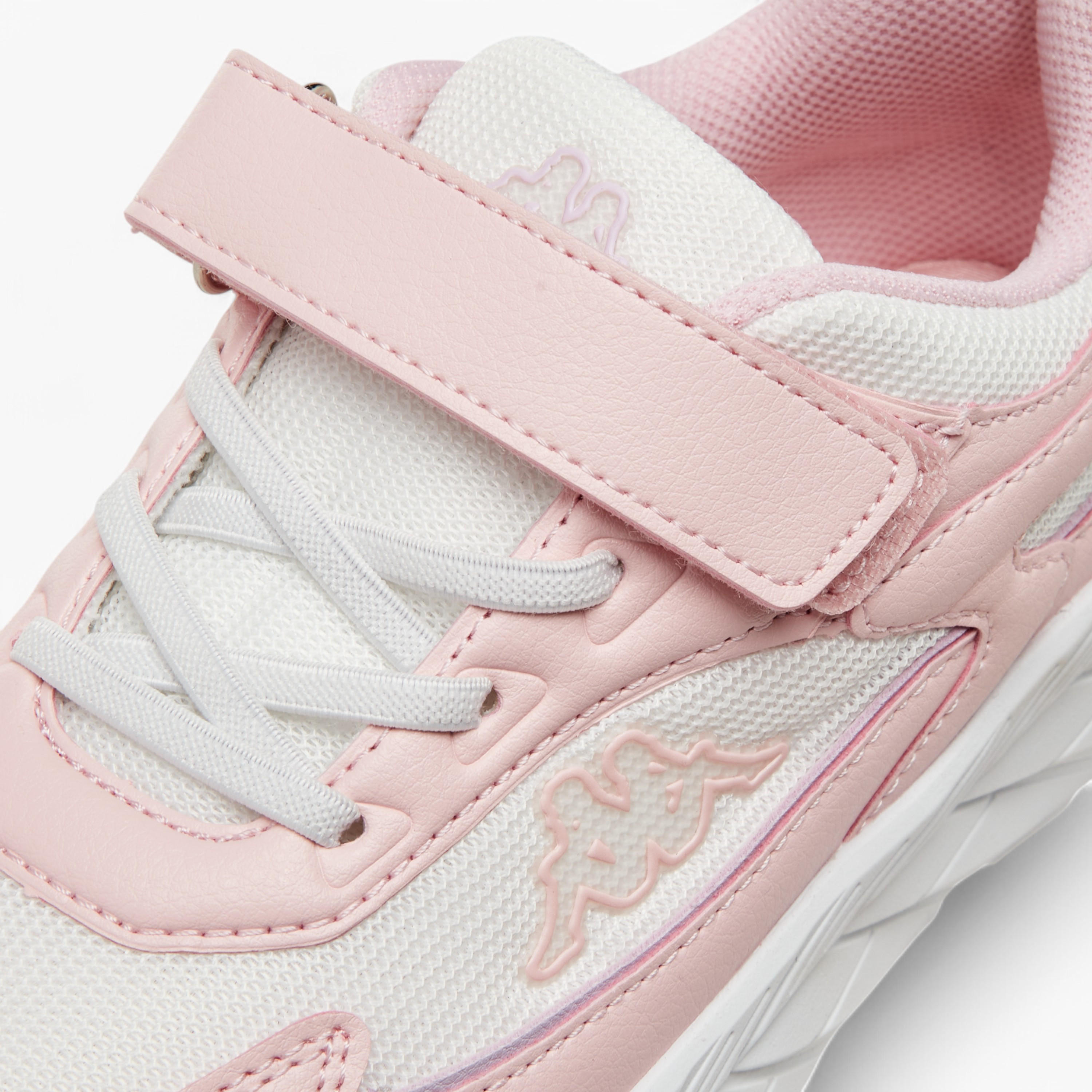 Kappa Girls Logo Detail Hook & Loop Walking Shoes-girls-shoes-sneakers-image-4
