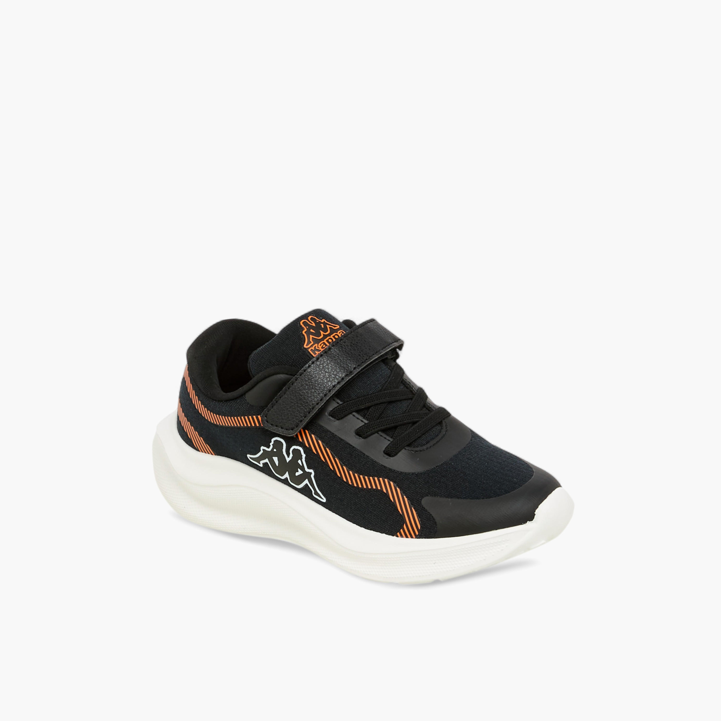 Kappa Kids' Logo Print Sports Shoes with Hook and Loop Closure-girls-shoes-schoolshoes-image-2