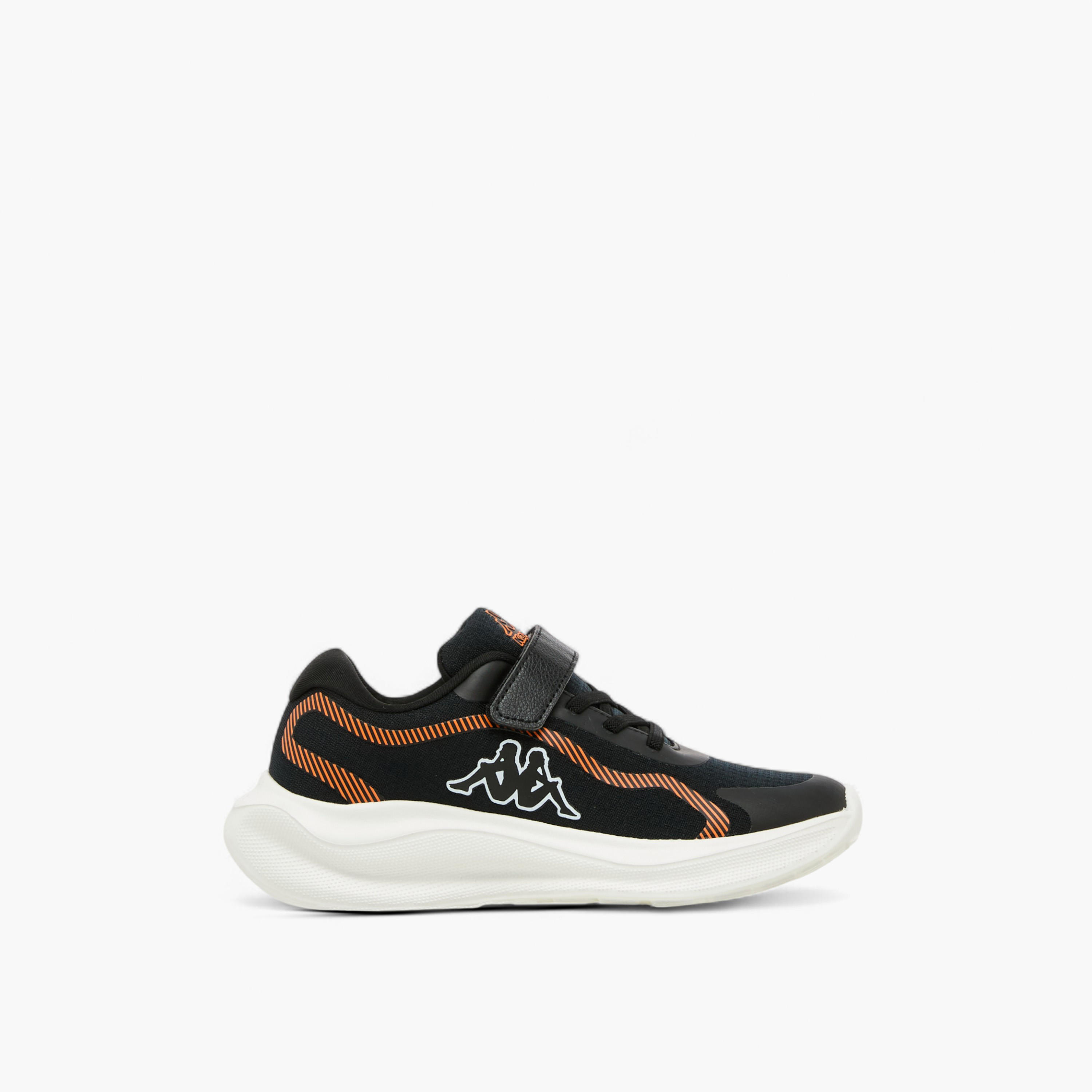 Kappa Kids' Logo Print Sports Shoes with Hook and Loop Closure-girls-shoes-schoolshoes-image-3
