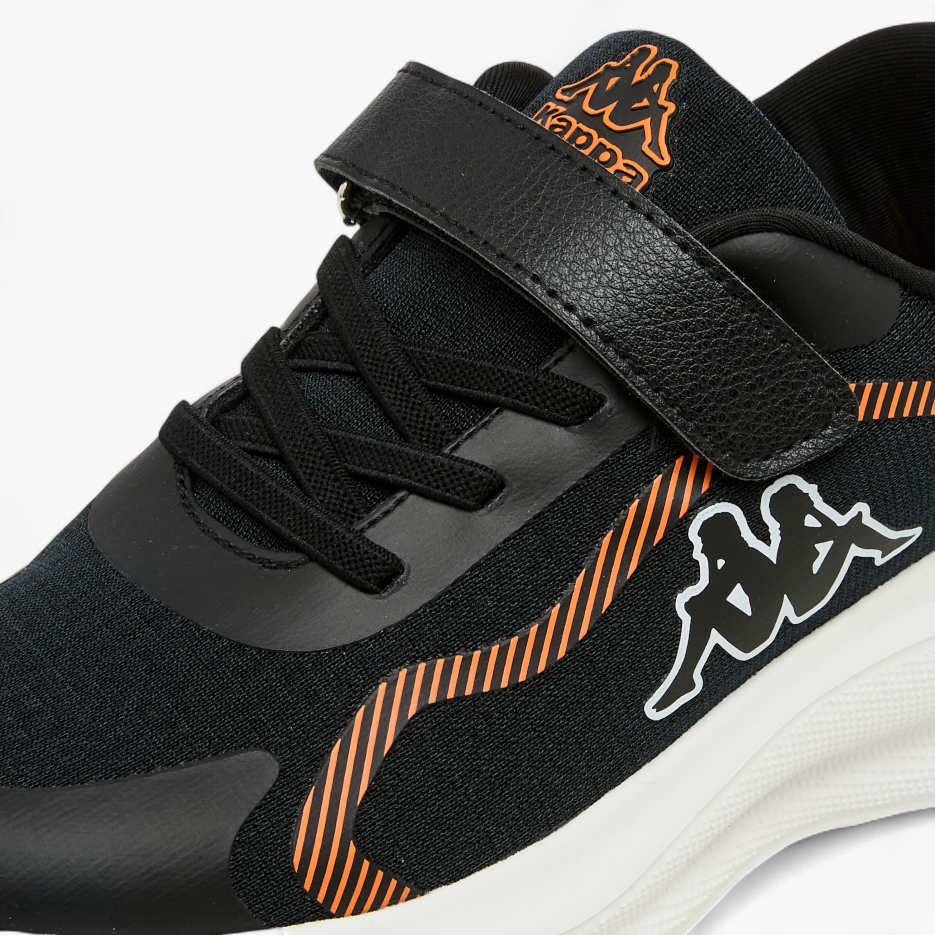 Kappa Kids' Logo Print Sports Shoes with Hook and Loop Closure-girls-shoes-schoolshoes-image-4