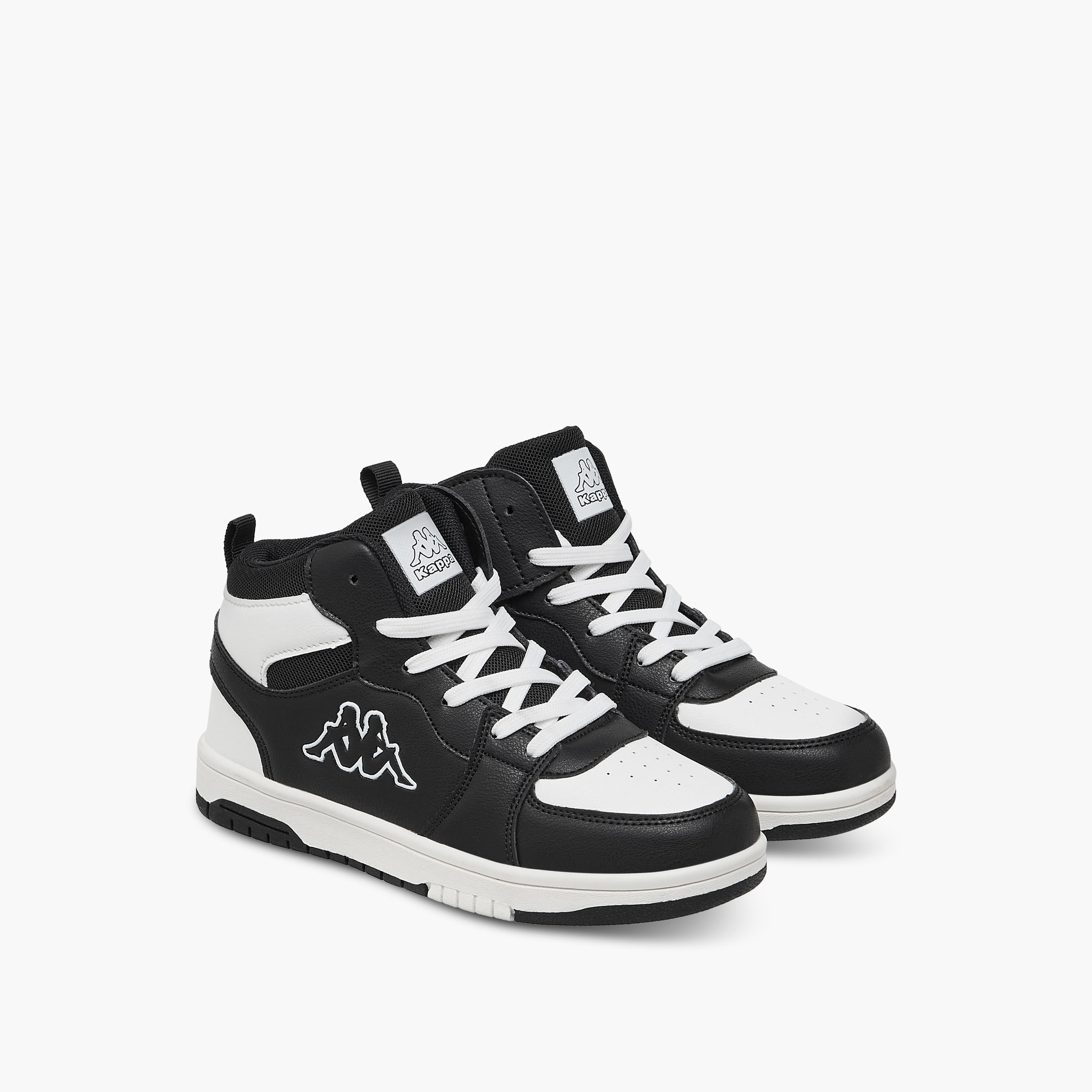 Kappa Boys' Panelled High Top Lace-Up Sneakers with Pull Tab-boys-shoes-sneakers-image-1
