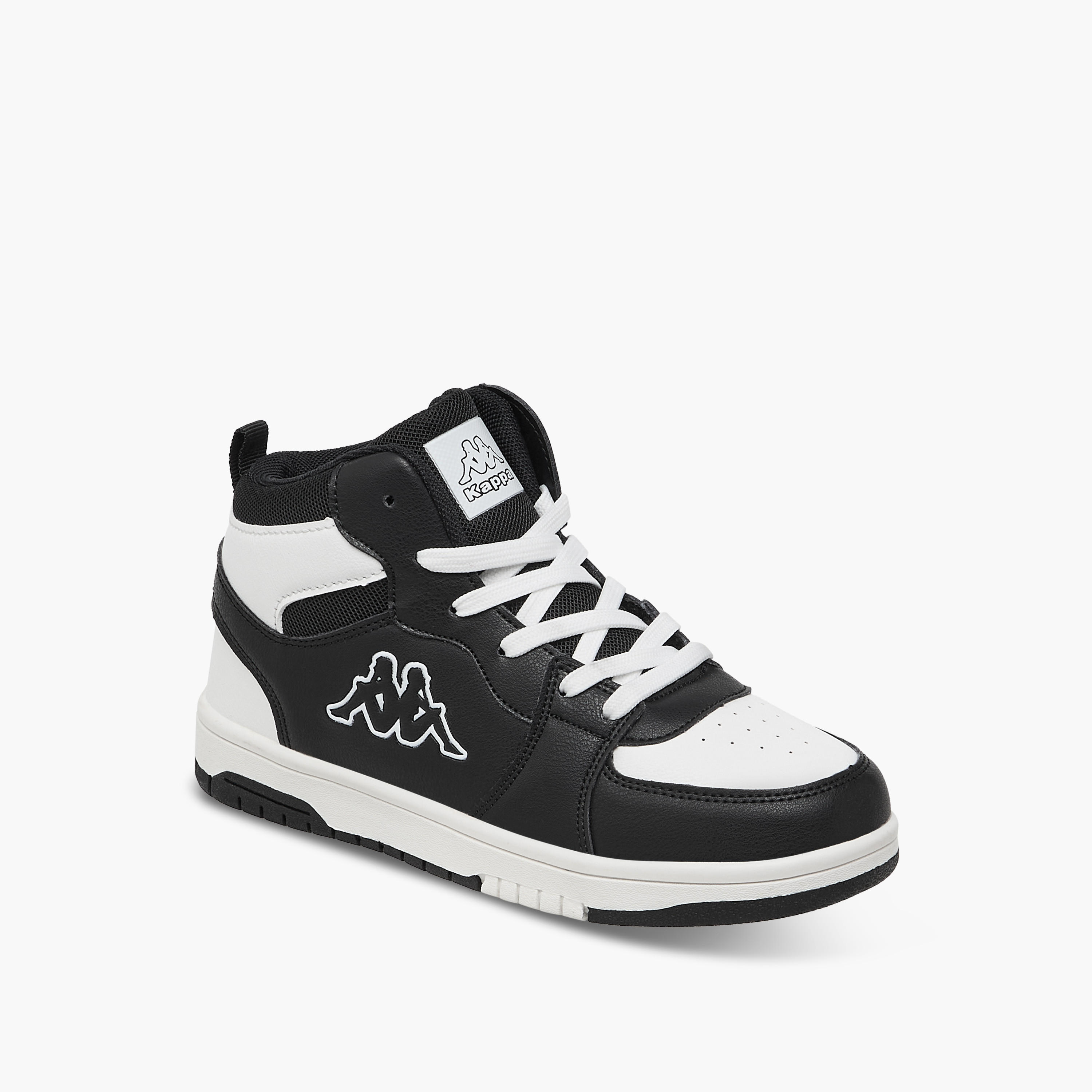 Kappa Boys' Panelled High Top Lace-Up Sneakers with Pull Tab-boys-shoes-sneakers-image-2