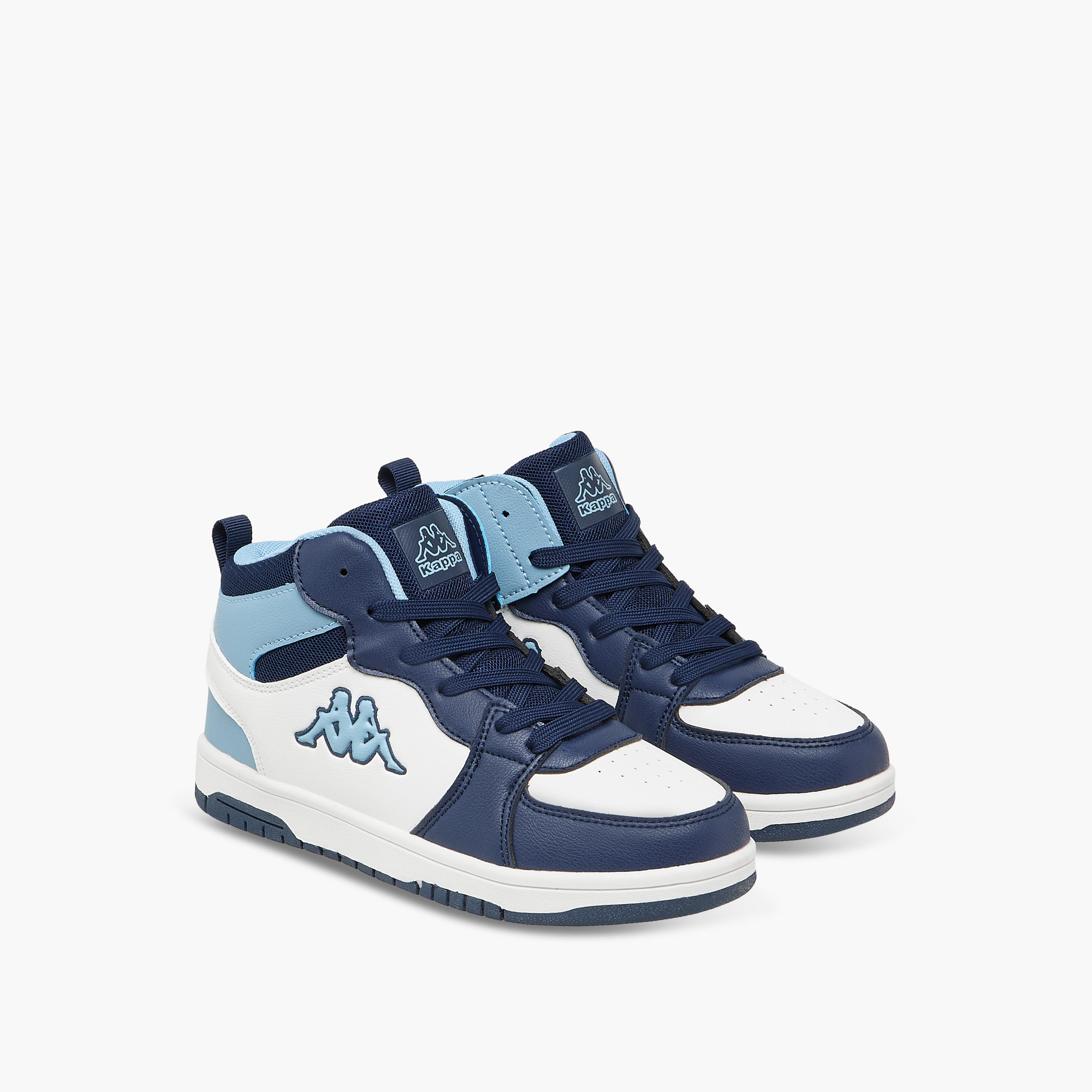 Kappa Boys' Panelled High Top Lace-Up Sneakers with Pull Tab-boys-shoes-sneakers-image-1