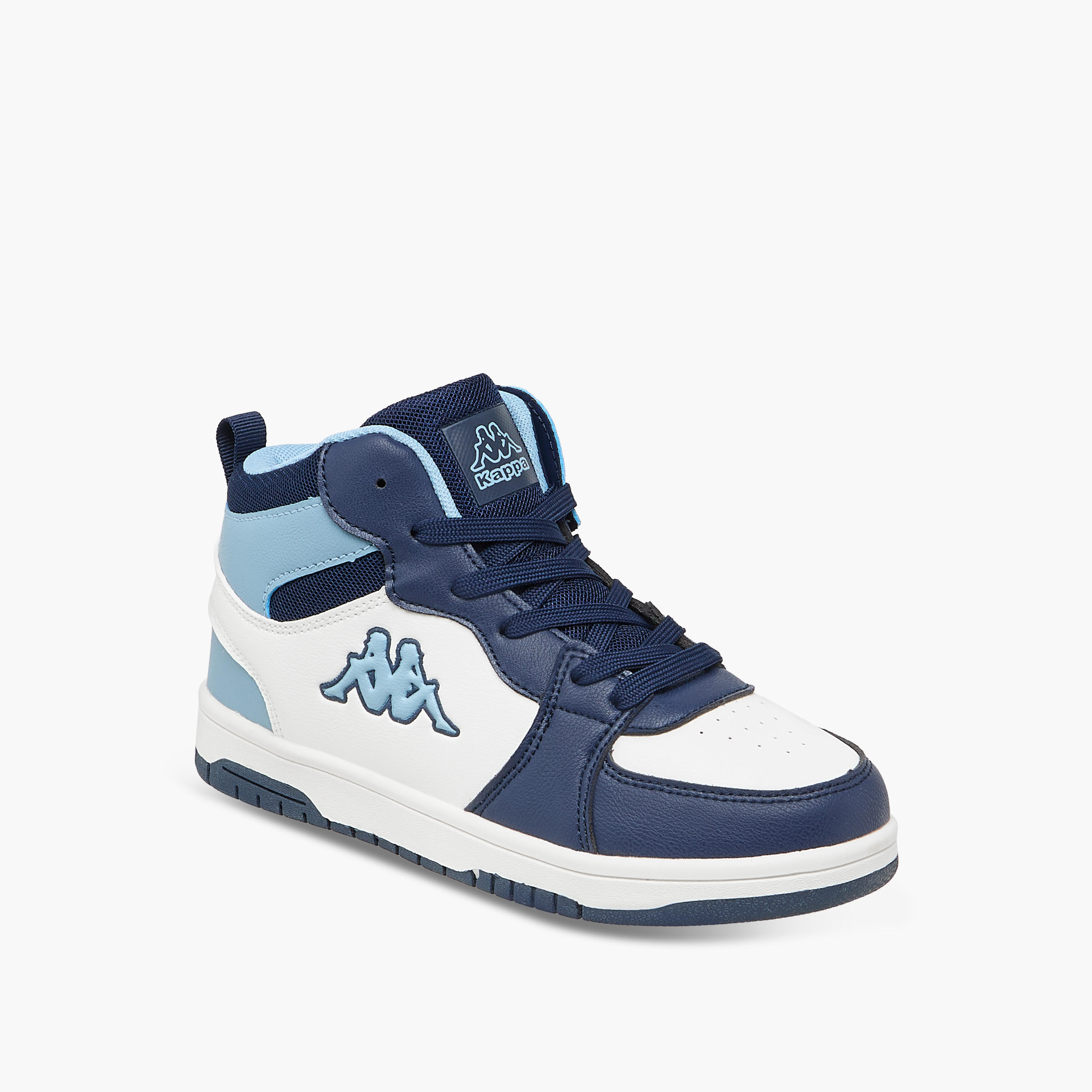 Kappa Boys' Panelled High Top Lace-Up Sneakers with Pull Tab-boys-shoes-sneakers-image-2