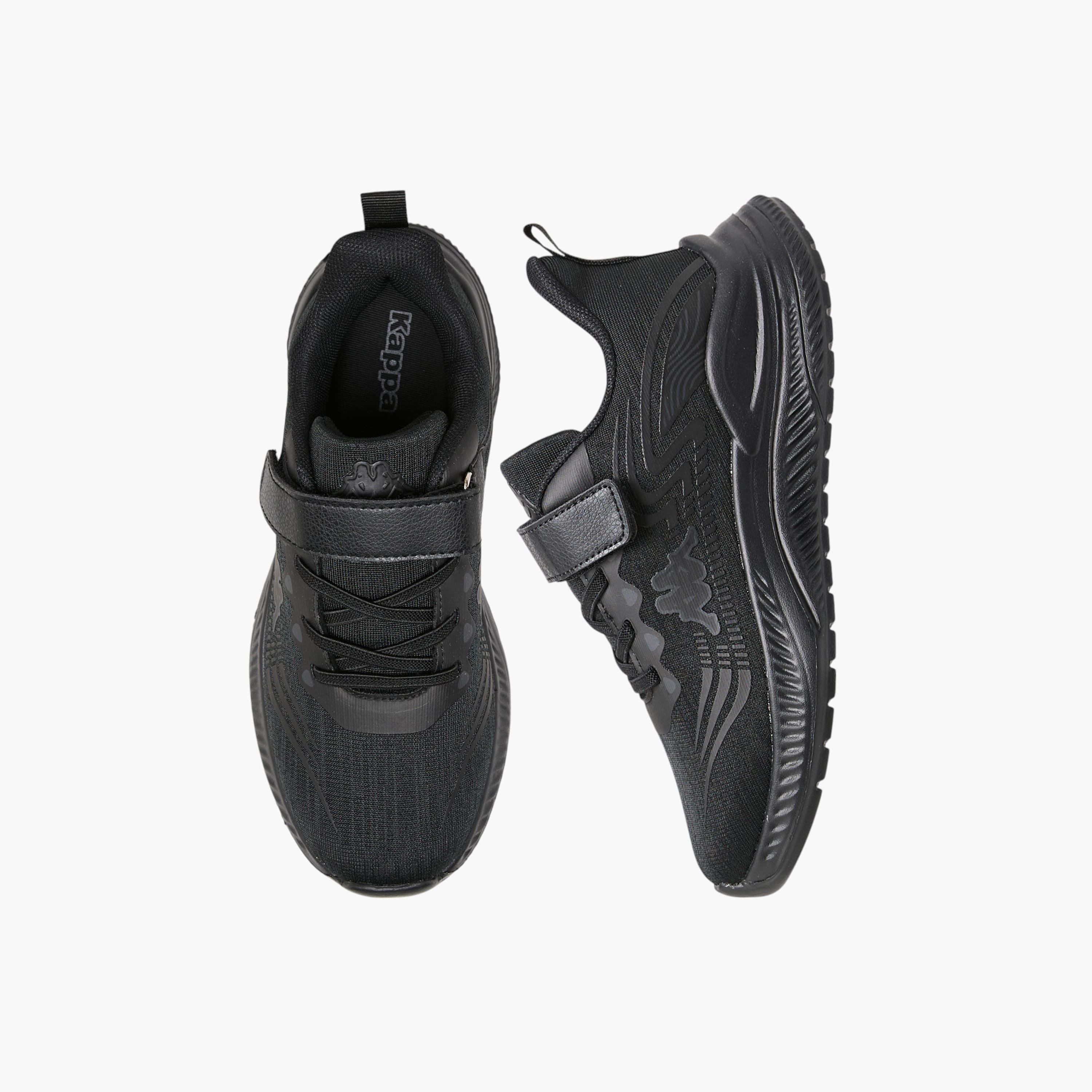 Kappa Girls Logo Print Hook & Loop Walking Shoes-girls-shoes-sports-image-1