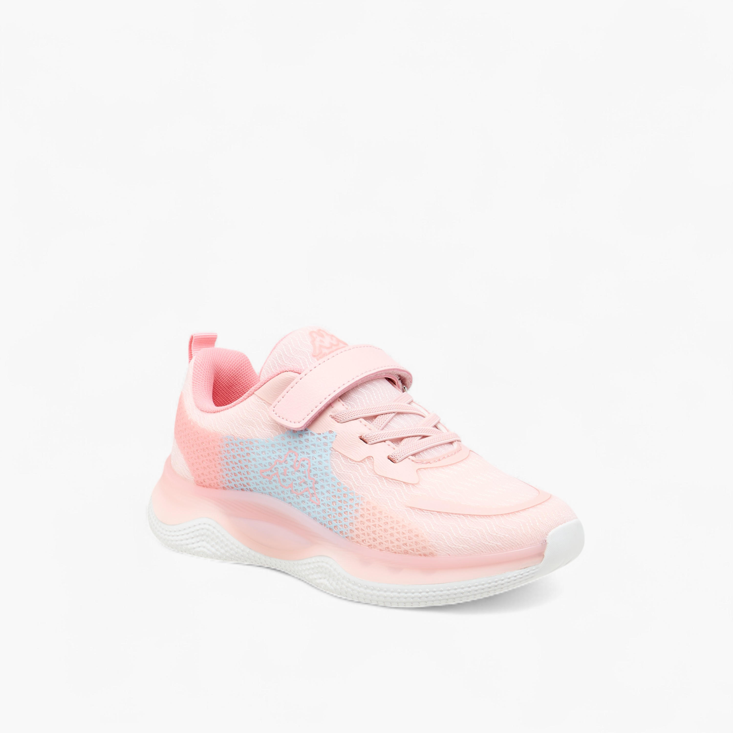 Kappa Girls' Logo Print Sports Shoes with Hook and Loop Closure-girls-shoes-sports-image-2