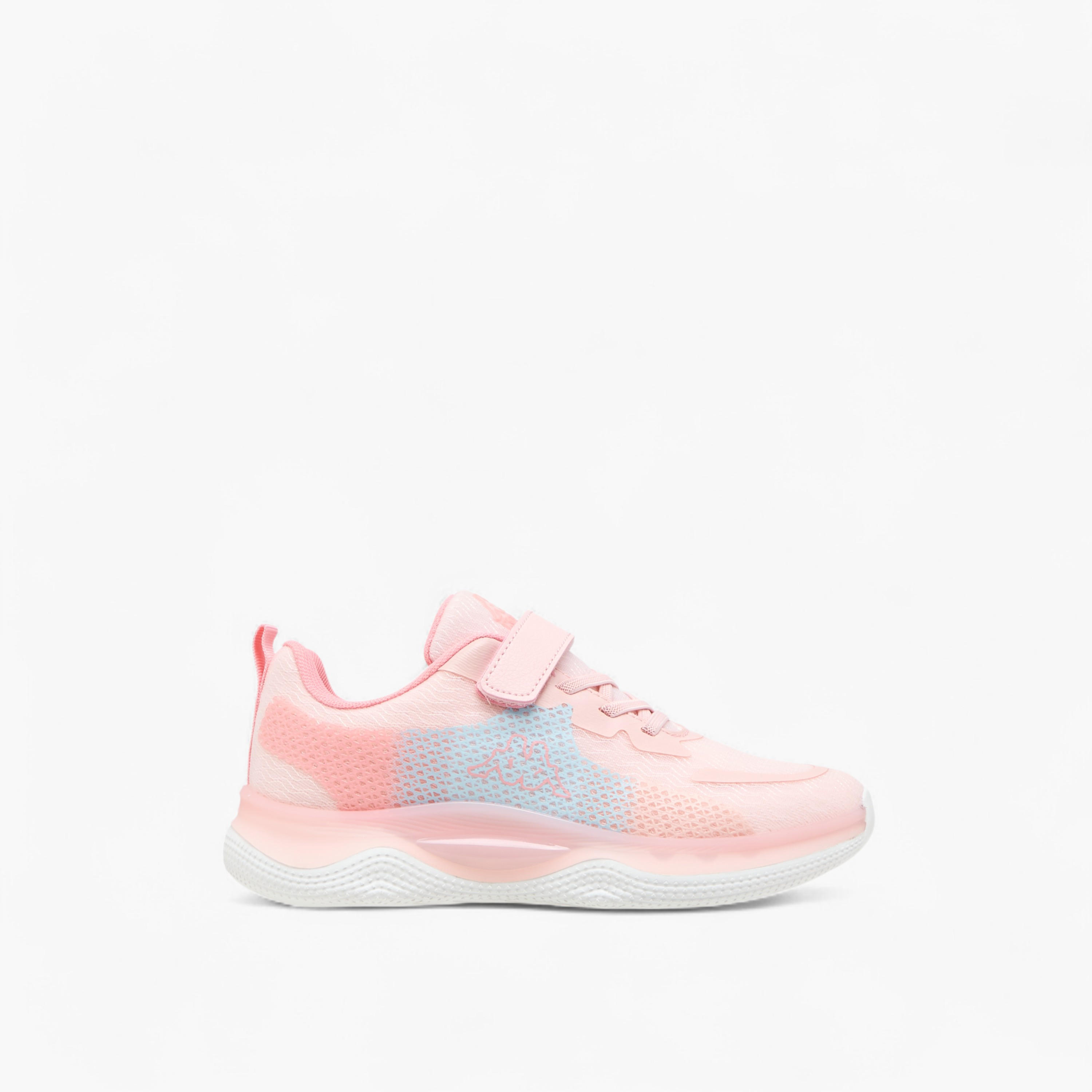 Kappa Girls' Logo Print Sports Shoes with Hook and Loop Closure-girls-shoes-sports-image-3