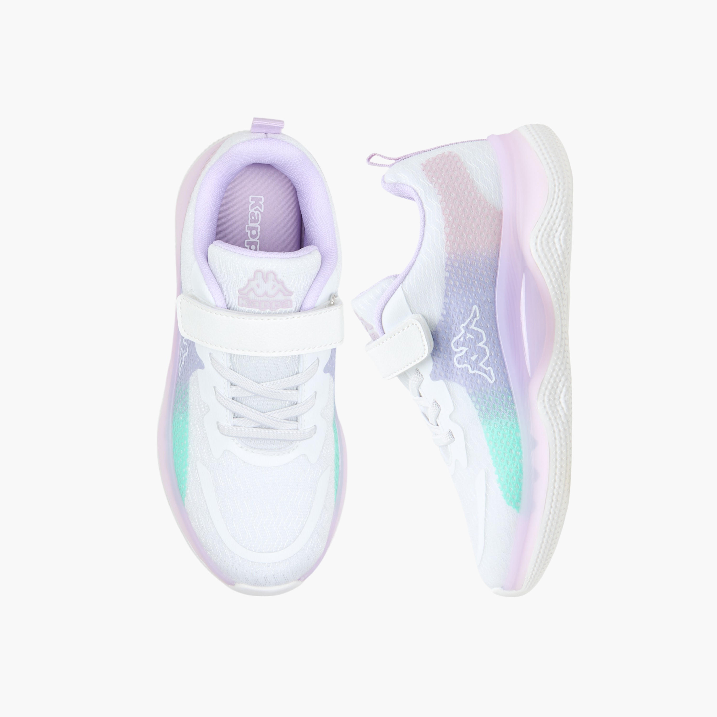 Kappa Girls' Logo Print Sports Shoes with Hook and Loop Closure-girls-shoes-sneakers-image-1