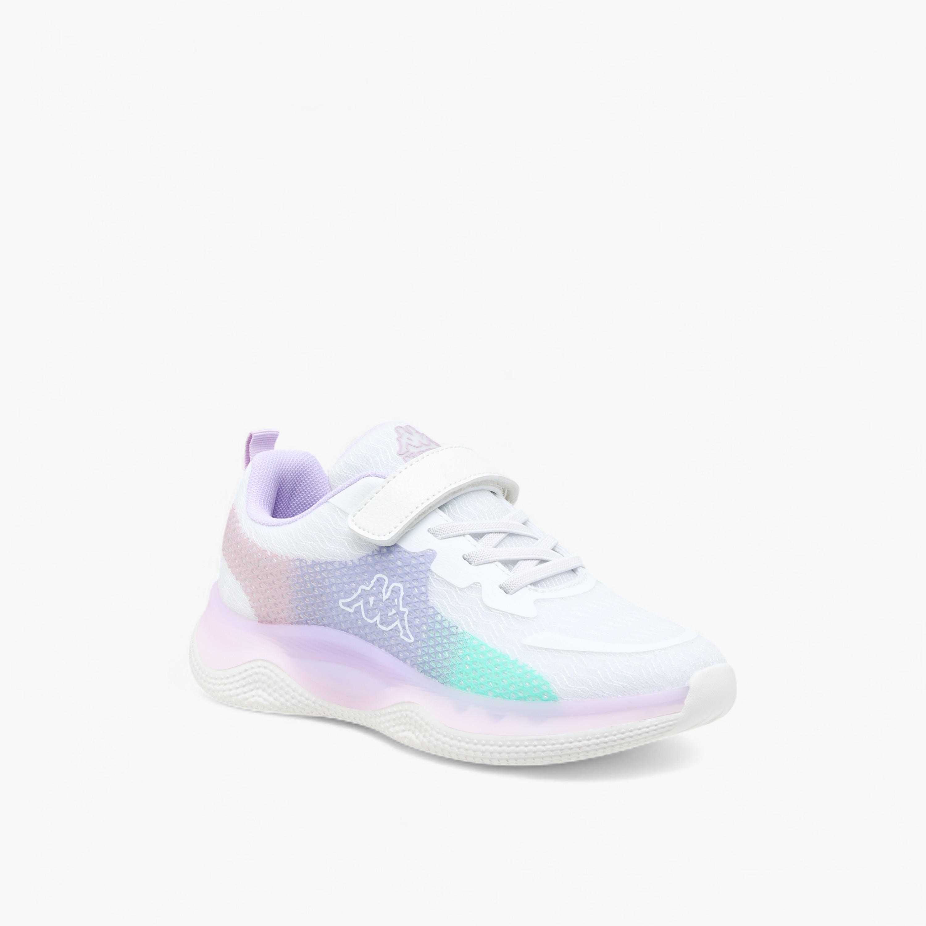 Kappa Girls' Logo Print Sports Shoes with Hook and Loop Closure-girls-shoes-sneakers-image-2