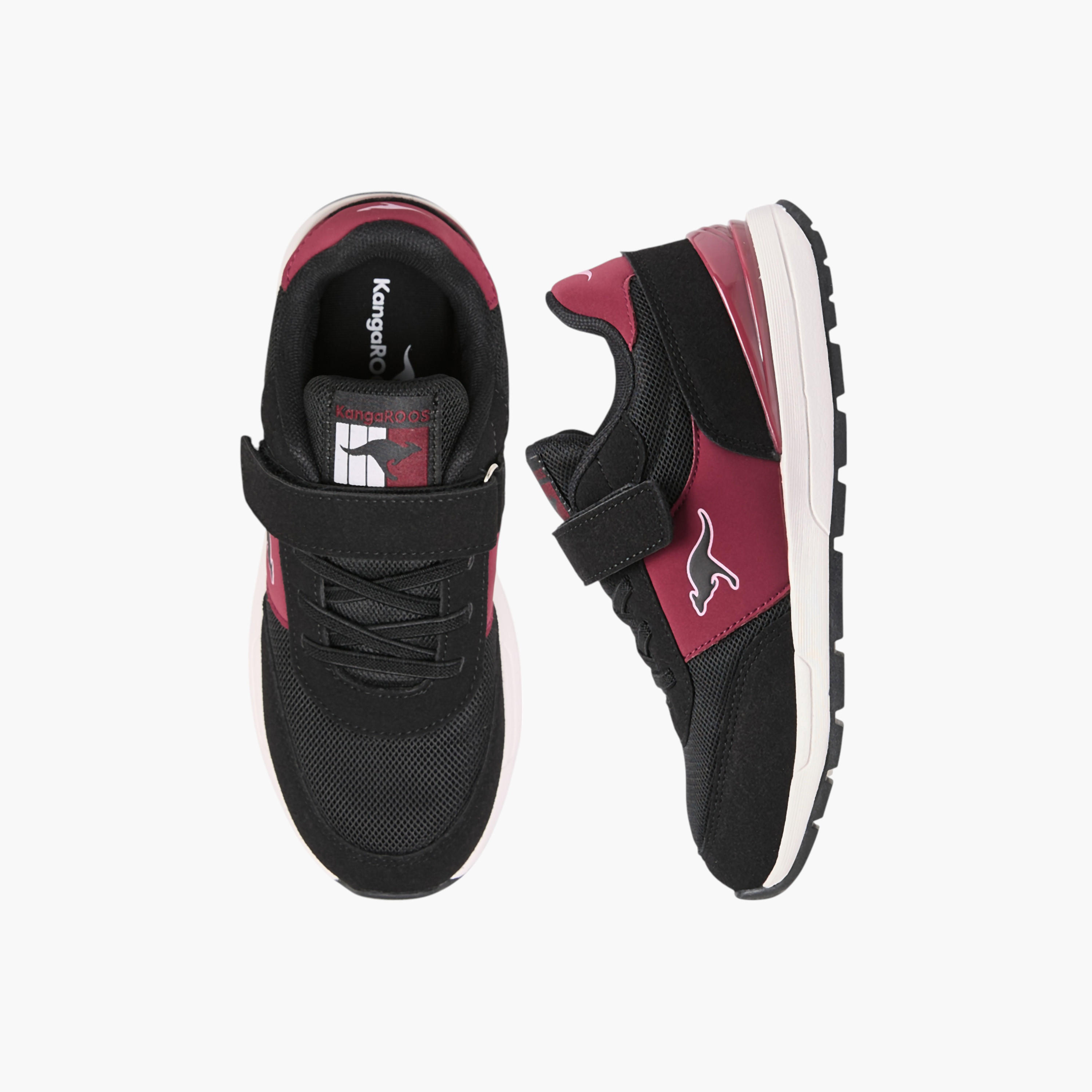 Kangaroos Girls Logo Print Hook & Loop Walking Shoes-girls-shoes-sports-image-1