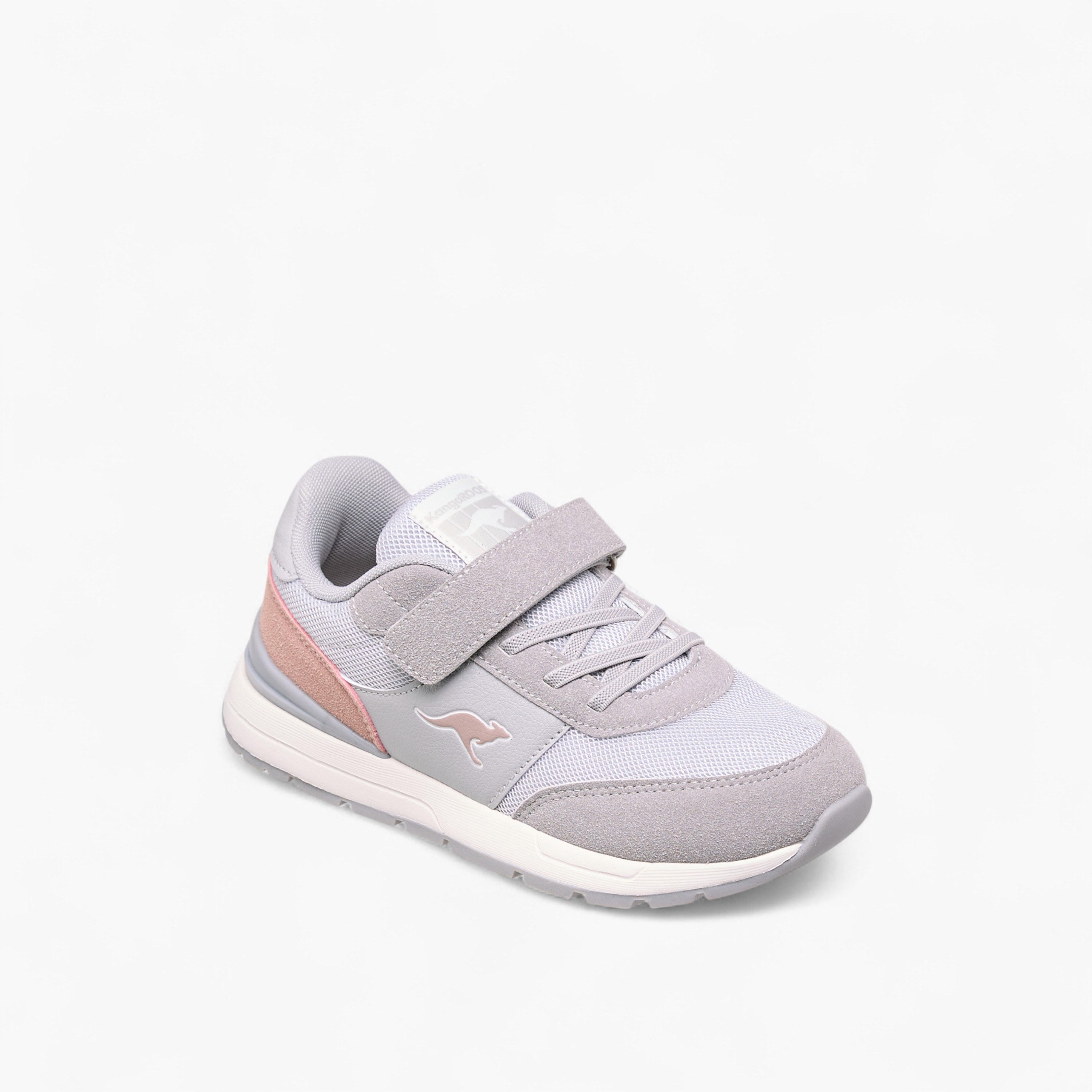Kangaroos Girls Logo Print Hook & Loop Walking Shoes-girls-shoes-sports-image-2