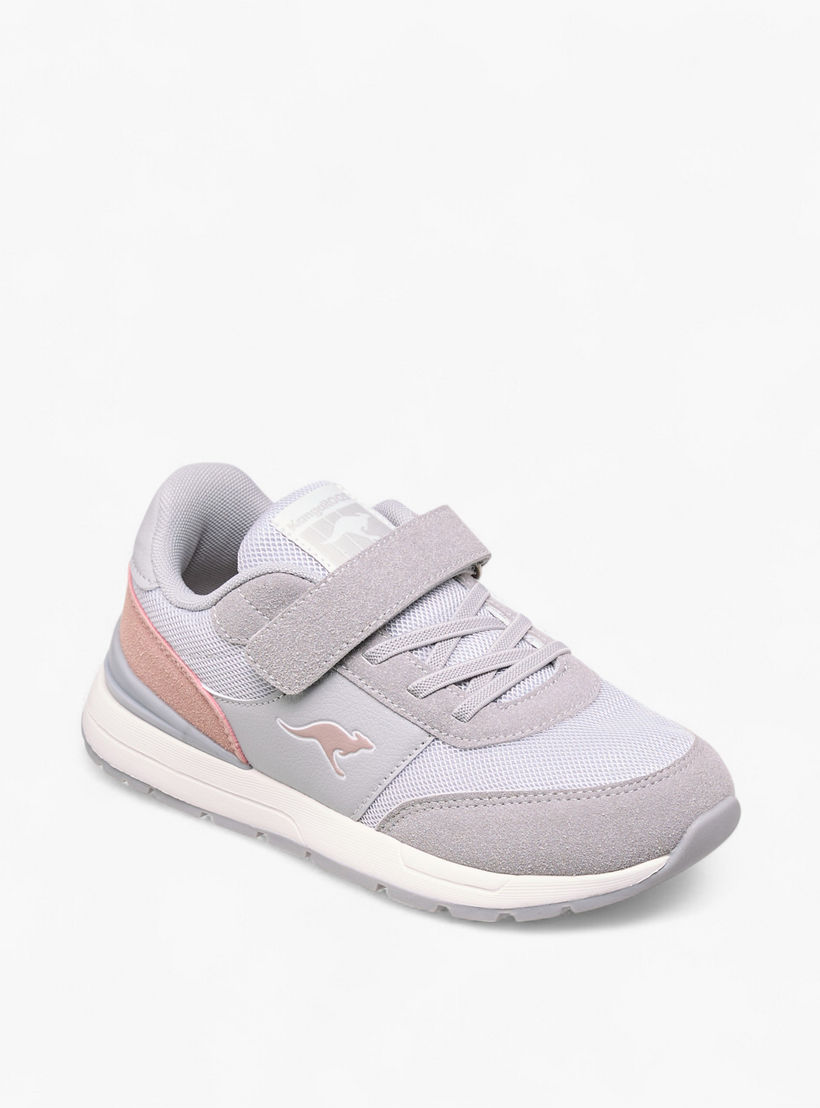 Kangaroos Girls Logo Print Hook & Loop Walking Shoes-girls-shoes-sports-image-2