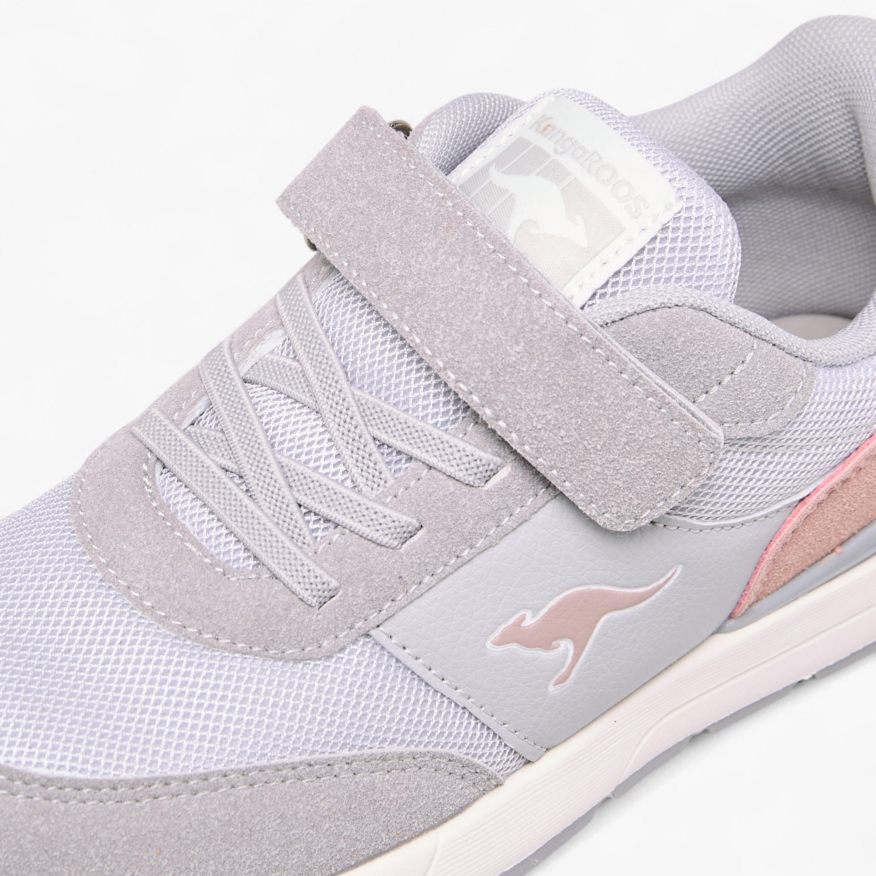 Kangaroos Girls Logo Print Hook & Loop Walking Shoes-girls-shoes-sports-image-4