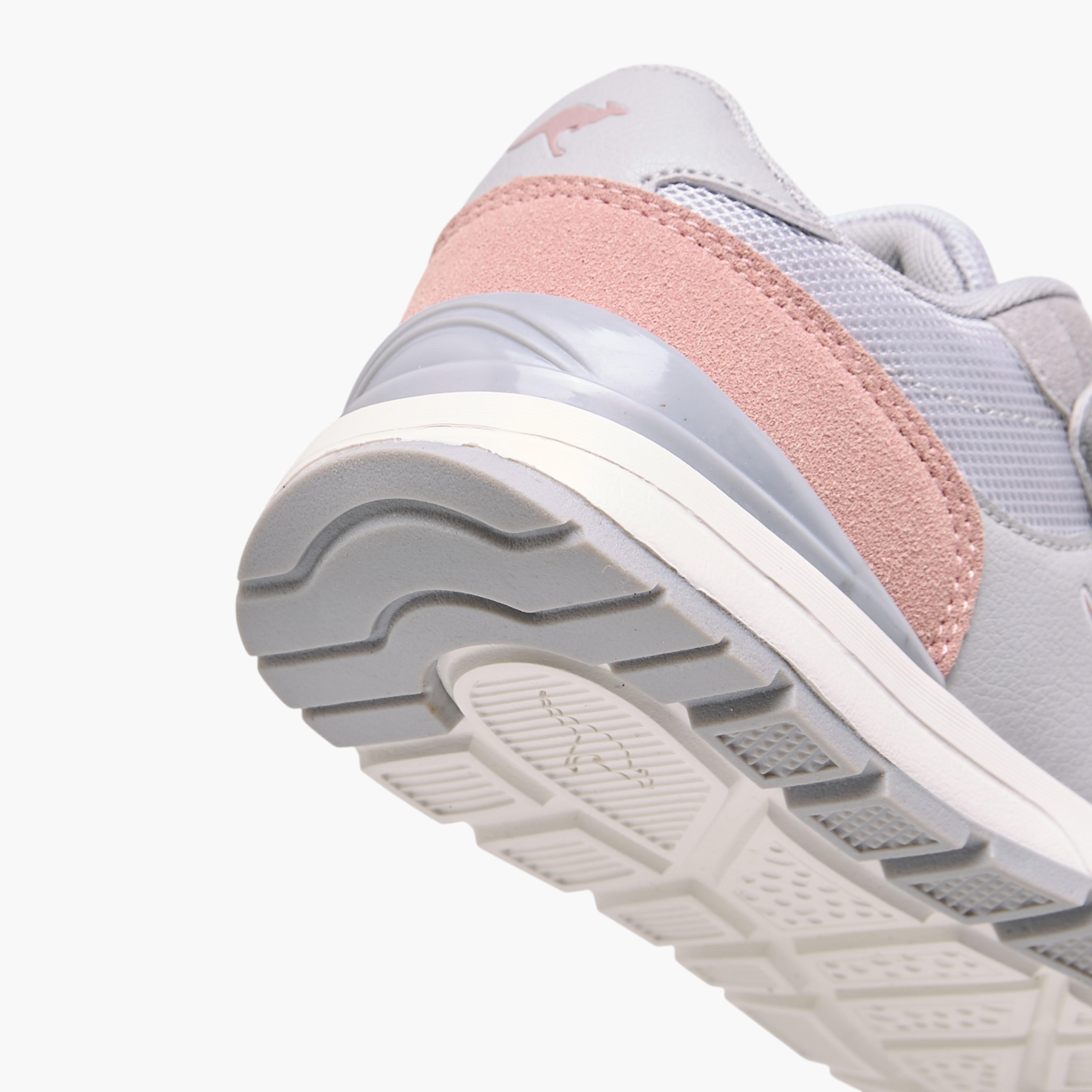 Kangaroos Girls Logo Print Hook & Loop Walking Shoes-girls-shoes-sports-image-5