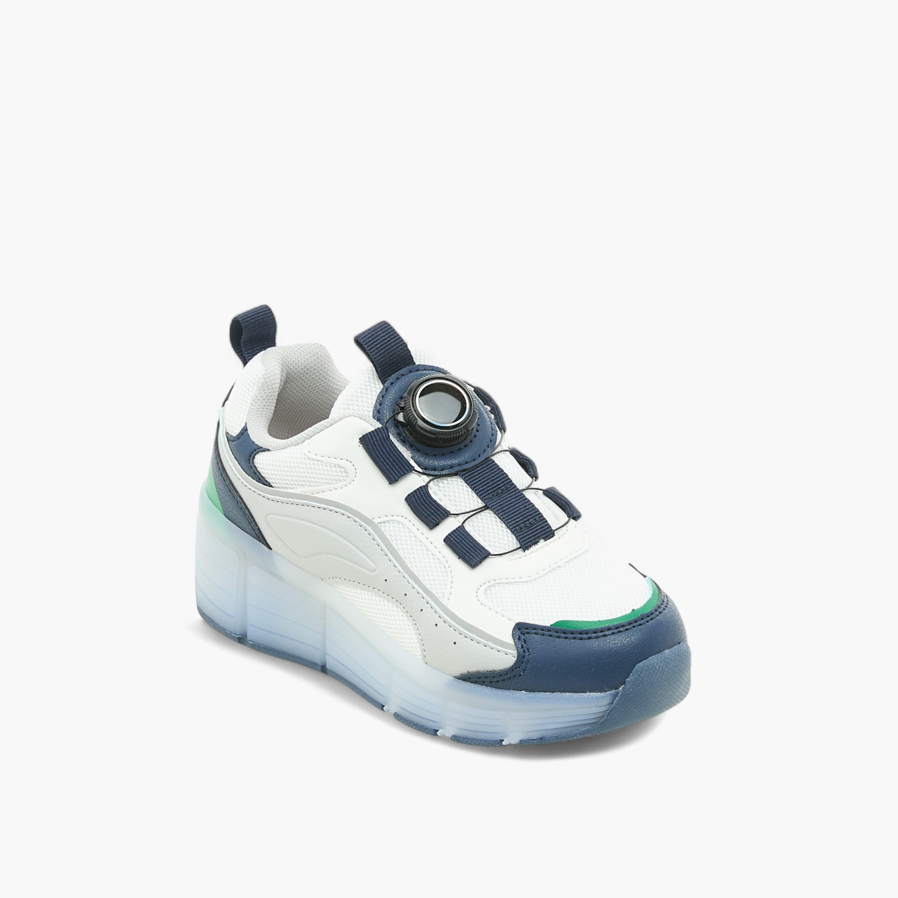 Mister Duchini Boys Rotating Buckle Light-Up Ankle Sneakers-boys-shoes-sneakers-image-2