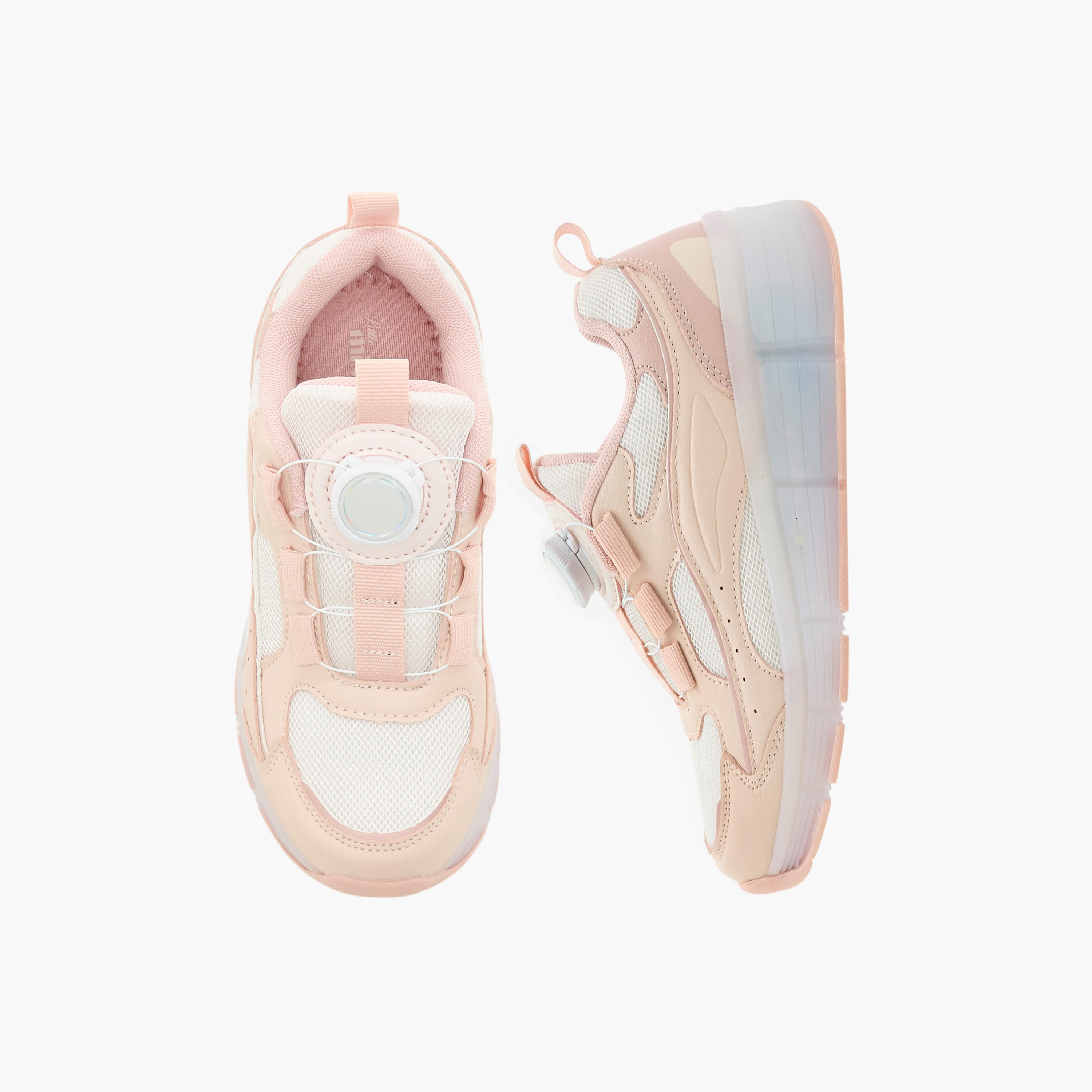 حذاء سنيكرز بإضاءة وإبزيم إغلاق دوّار من ليتل ميسي-girls-shoes-sneakers-image-1