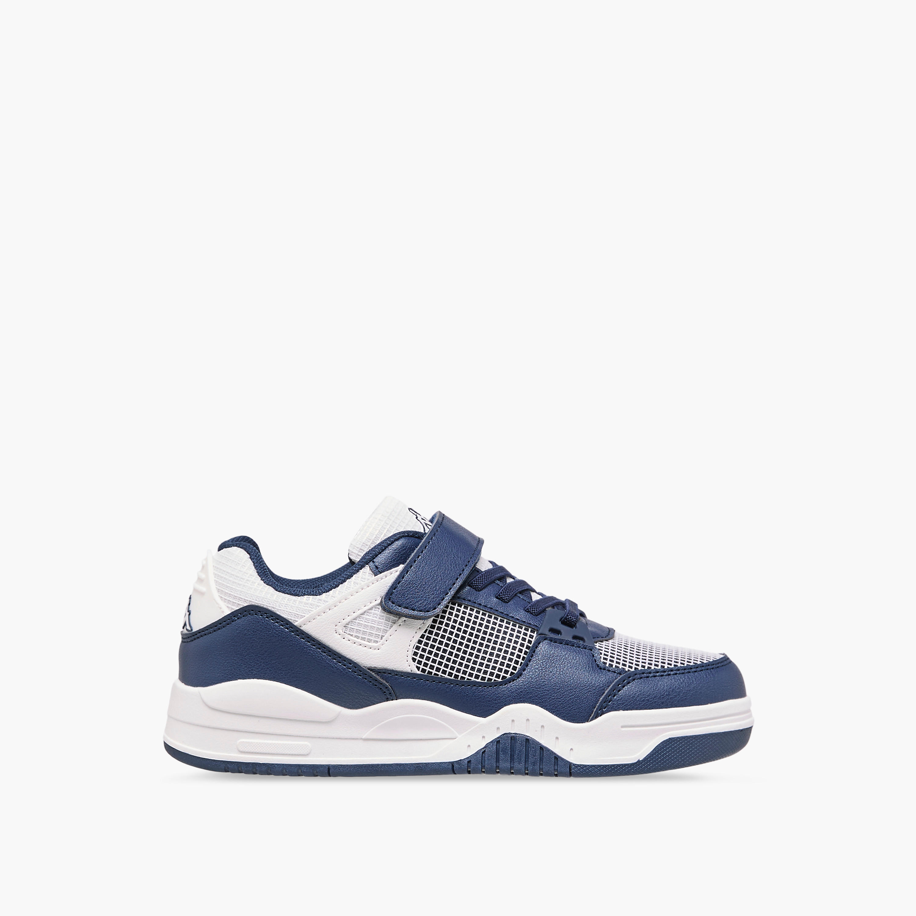 Kappa Kids' Logo Print Sneakers with Hook and Loop Closure-boys-shoes-sneakers-image-3
