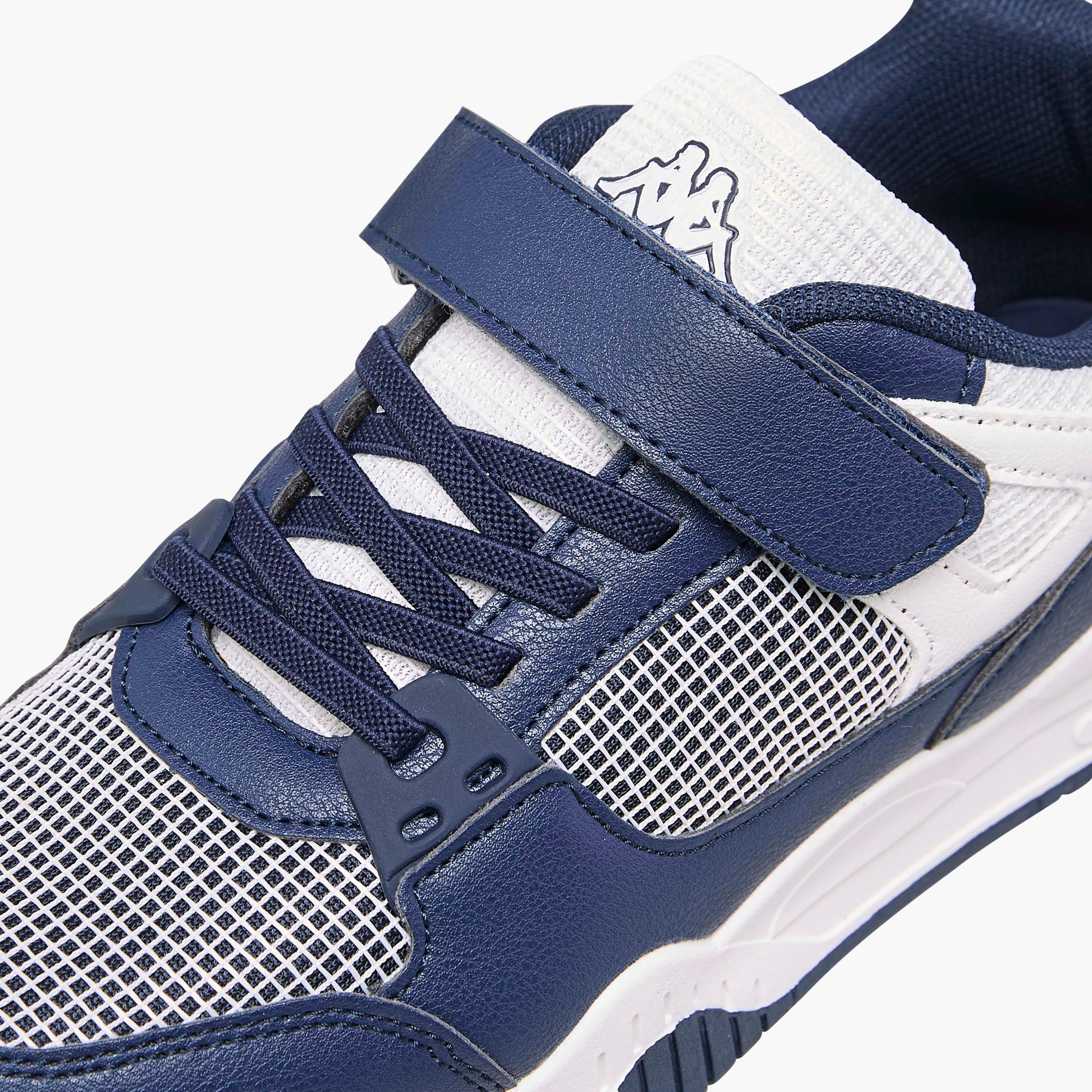 Kappa Kids' Logo Print Sneakers with Hook and Loop Closure-boys-shoes-sneakers-image-4