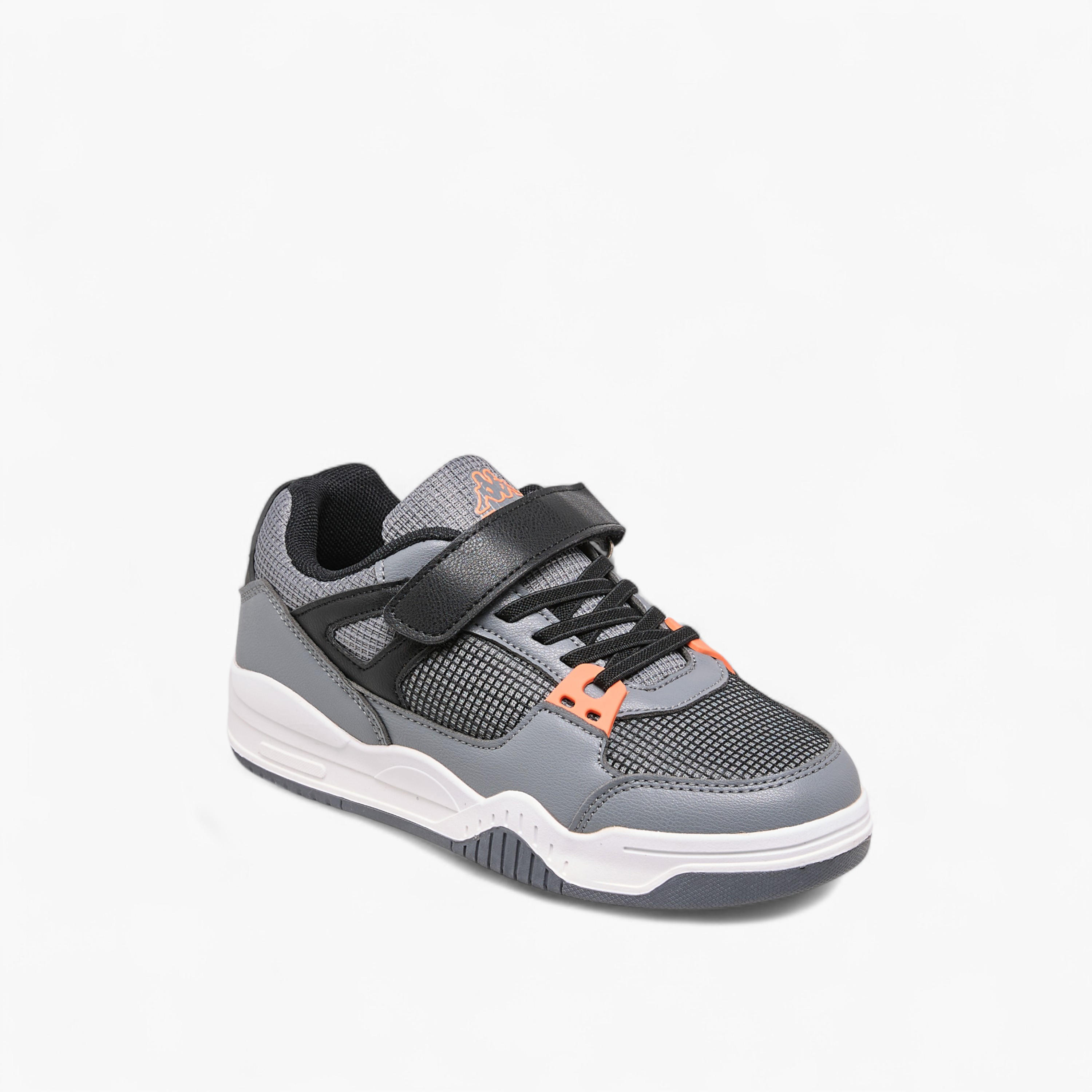 Kappa Kids' Logo Detail Sneakers with Hook and Loop Closure-boys-shoes-sneakers-image-2